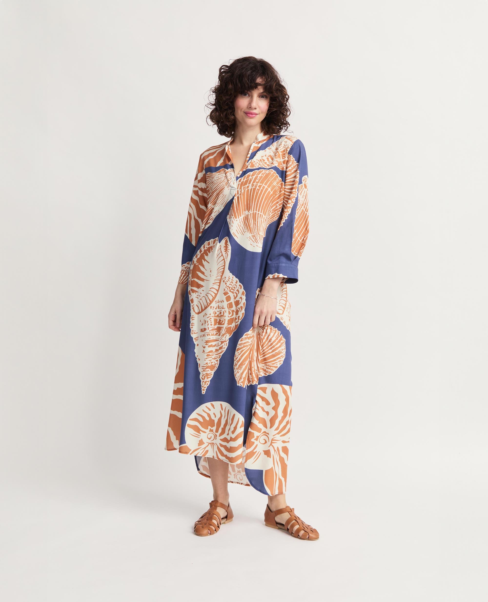 Zanzi | Shell Relaxed Maxi Dress
