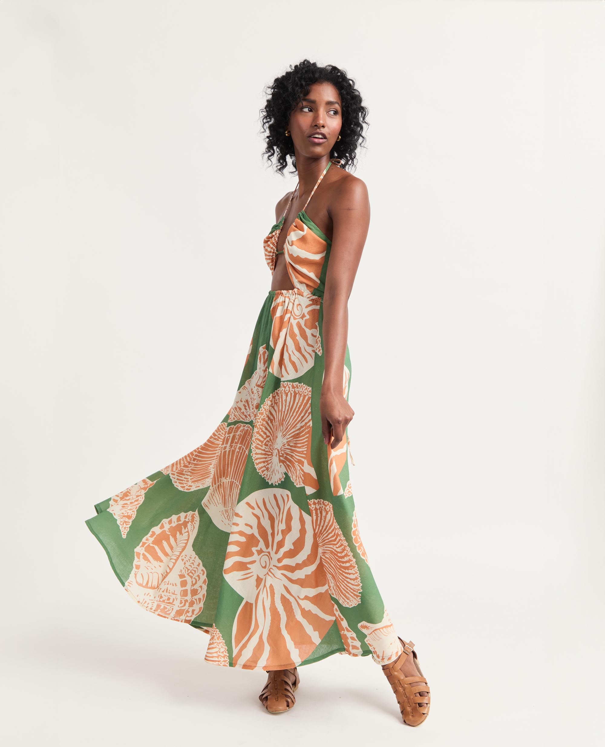 Calypso | Flared Dress | Shell Prints