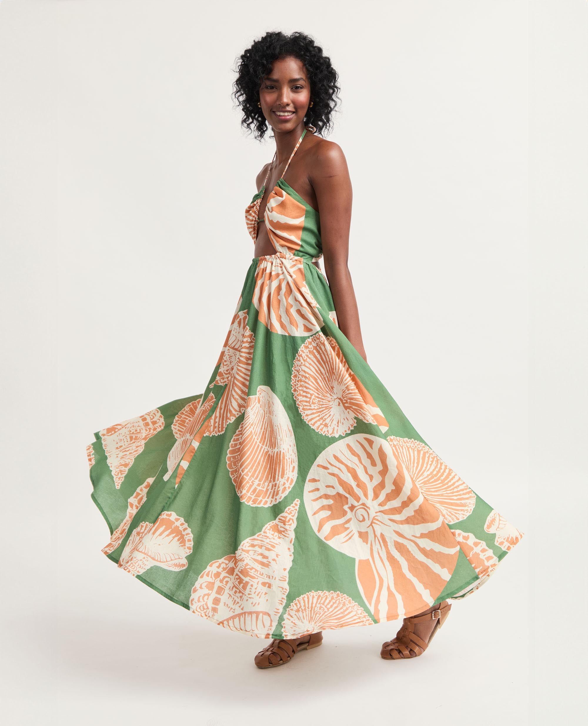 Calypso | Flared Dress | Shell Prints