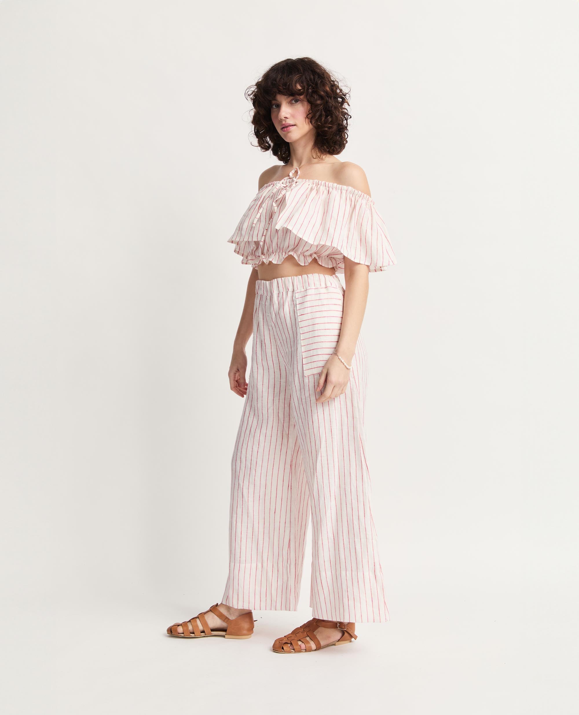Oshun Pants | Relaxed Fit Wide Length Pants | Shell Prints