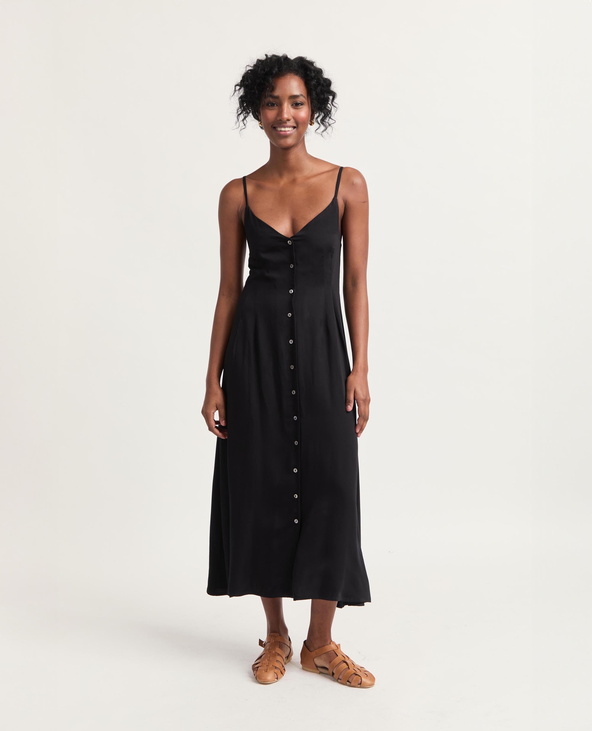 Ione | A-Line Dress | Black