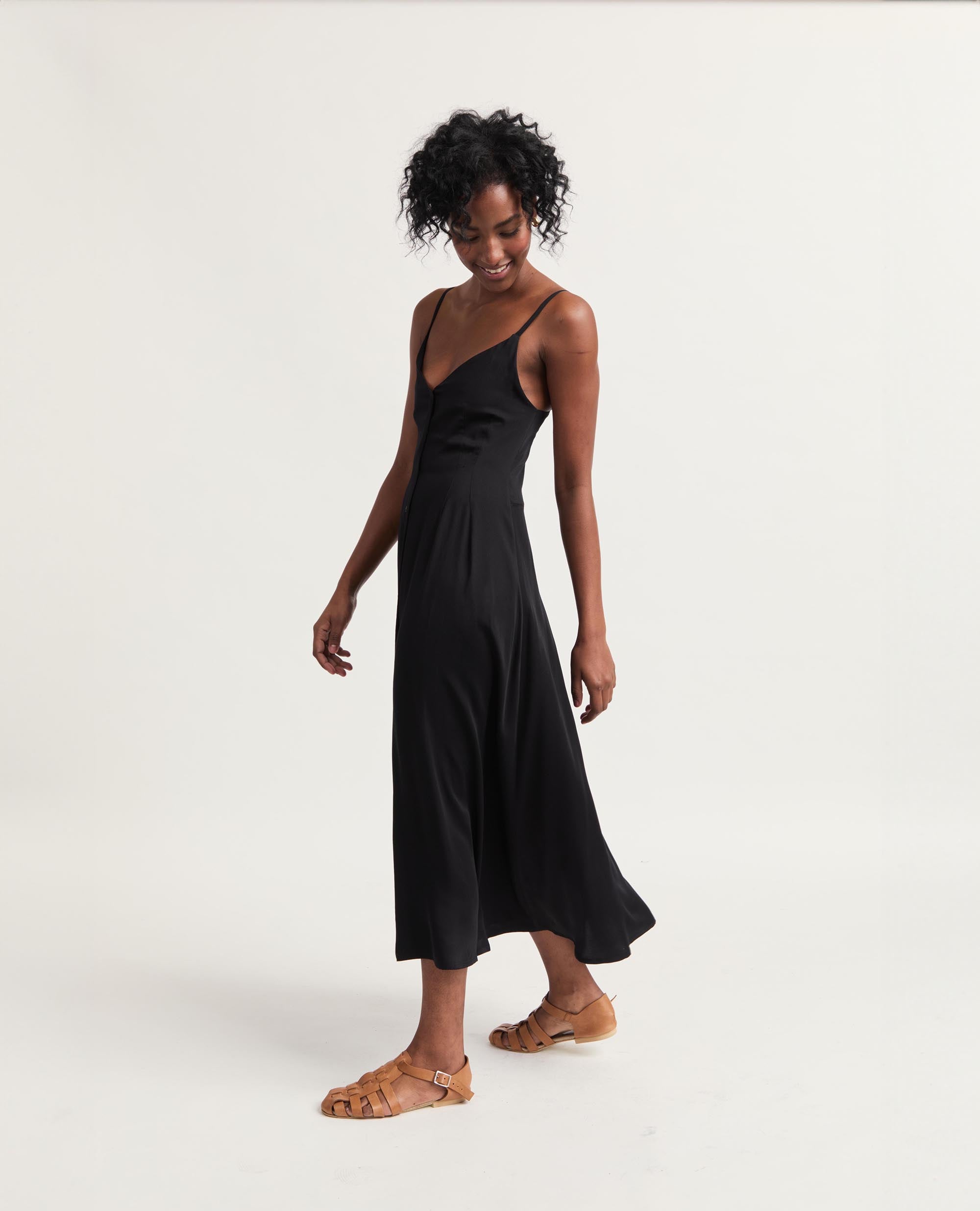 Ione | A-Line Dress | Black