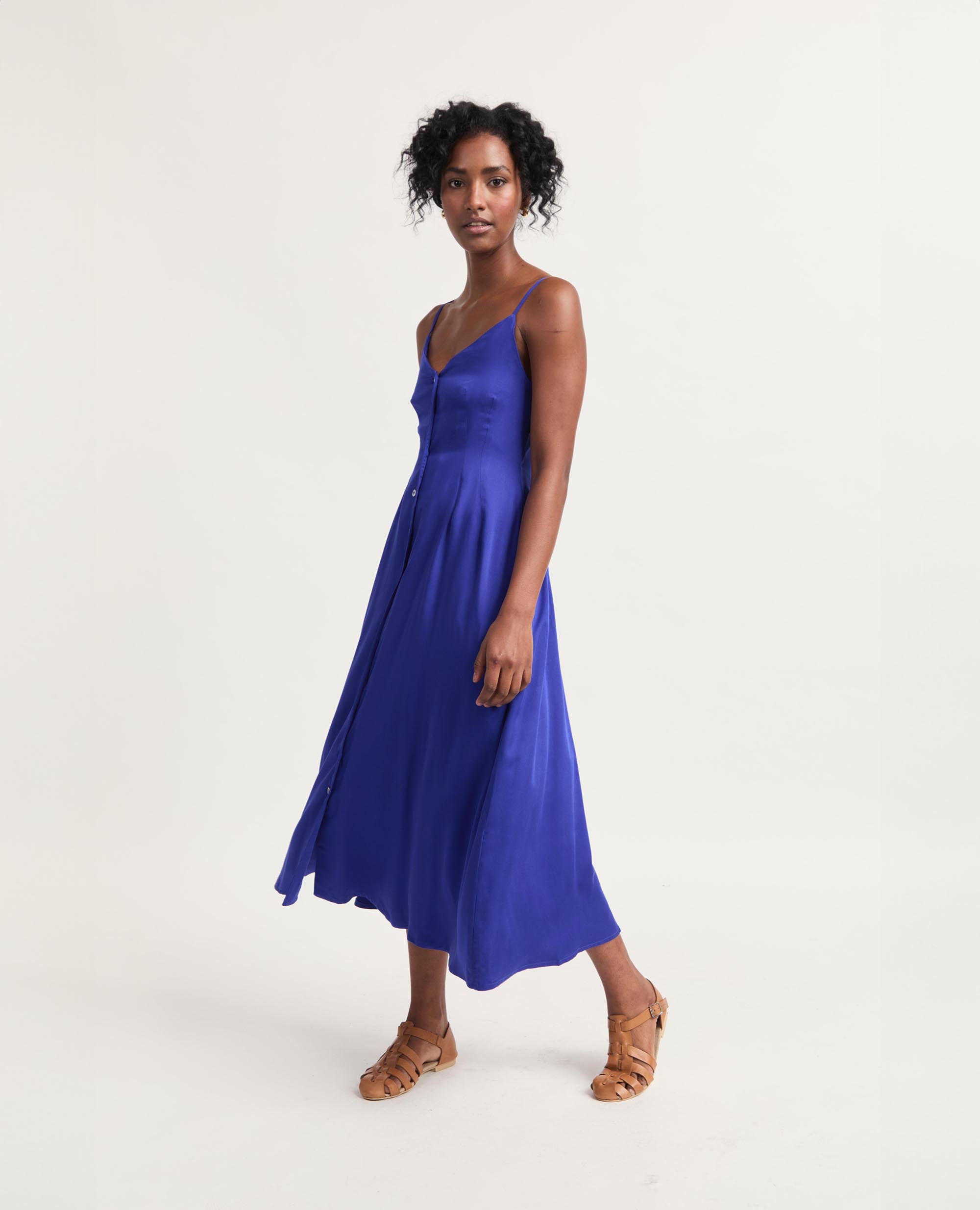 Ione | A-Line Dress | Cobalt