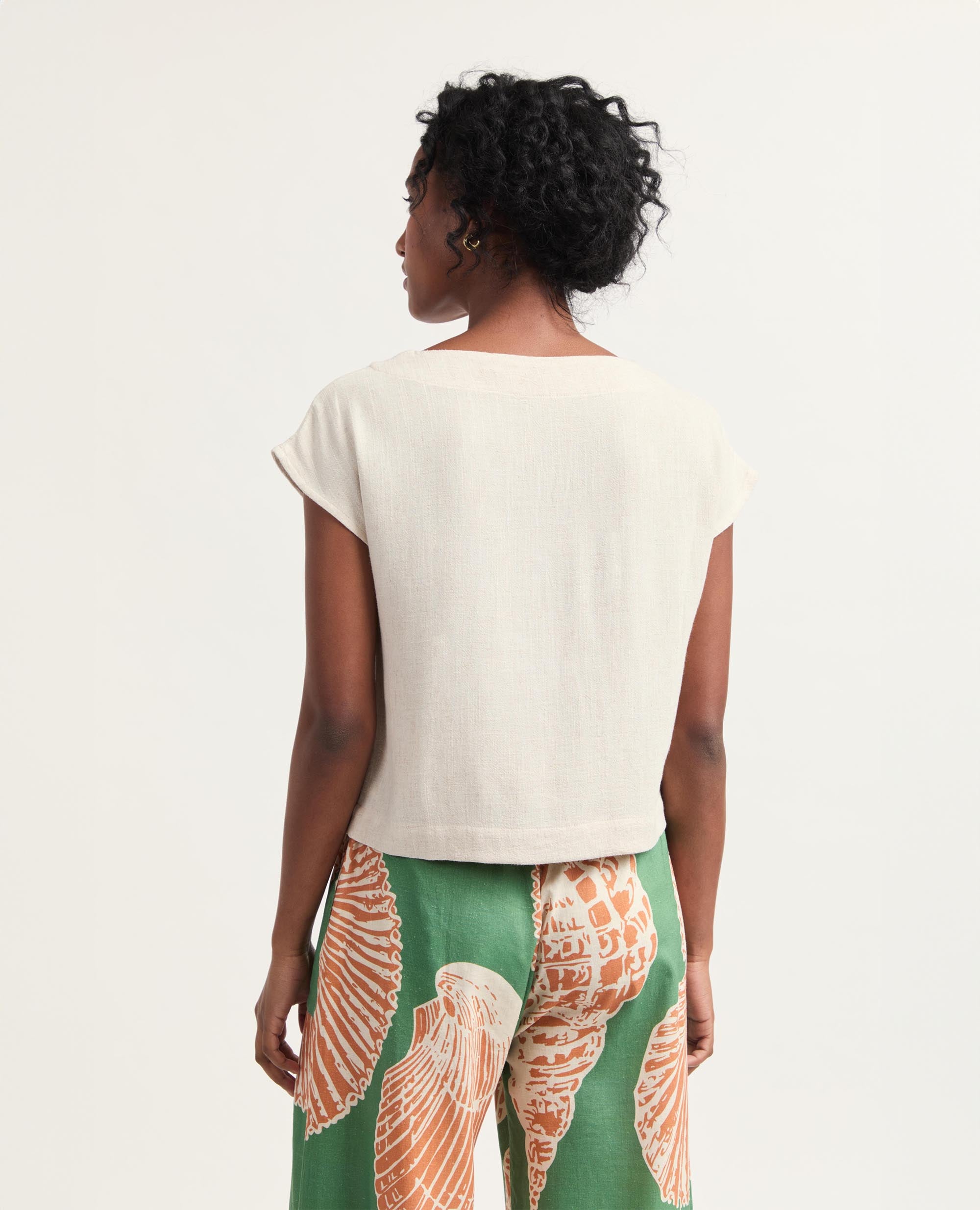 Fawn | Cropped Blouse with Square Pocket