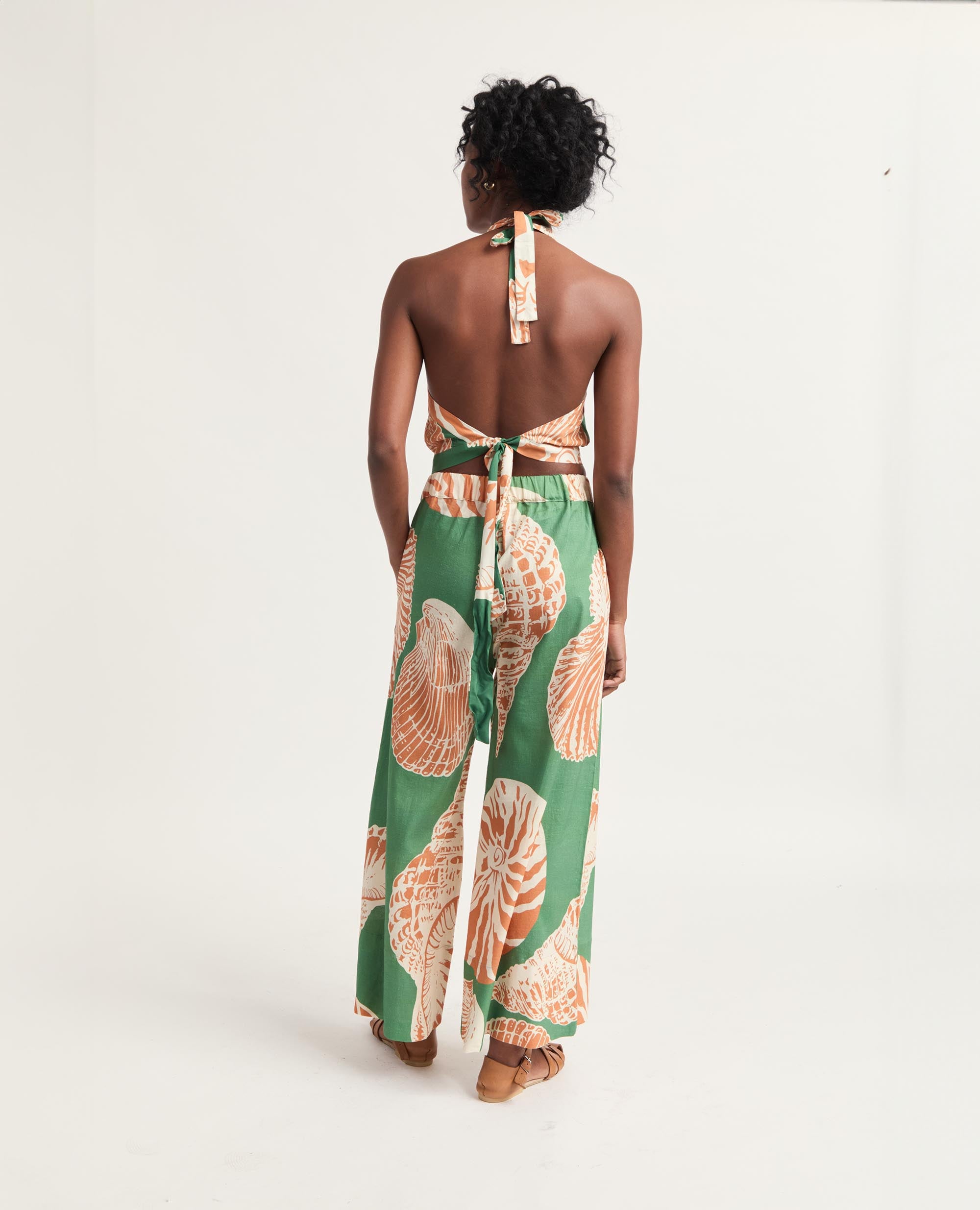 Oshun Pants | Relaxed Fit Wide Length Pants | Shell Prints