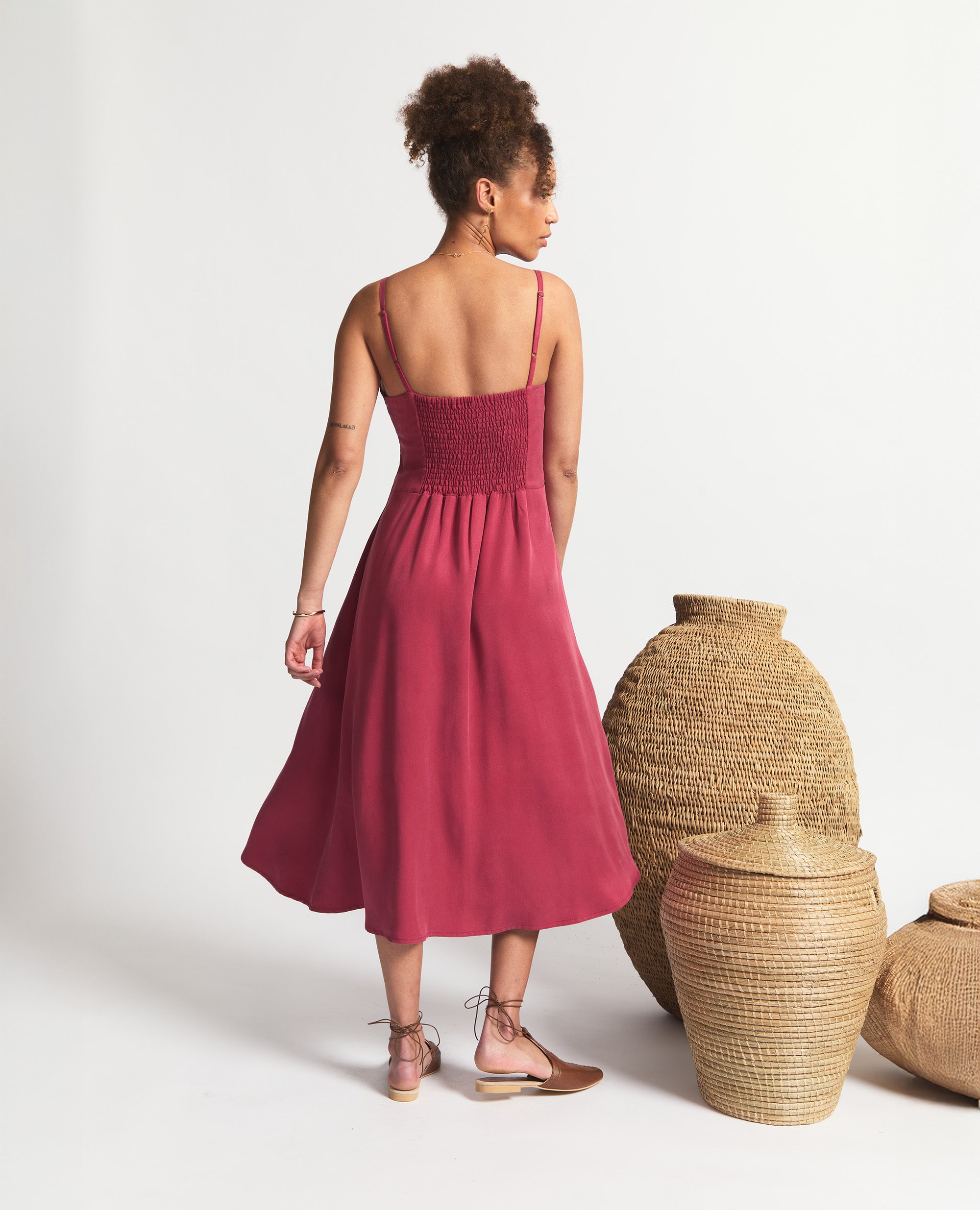 Ione | A-Line Dress | Antique Red