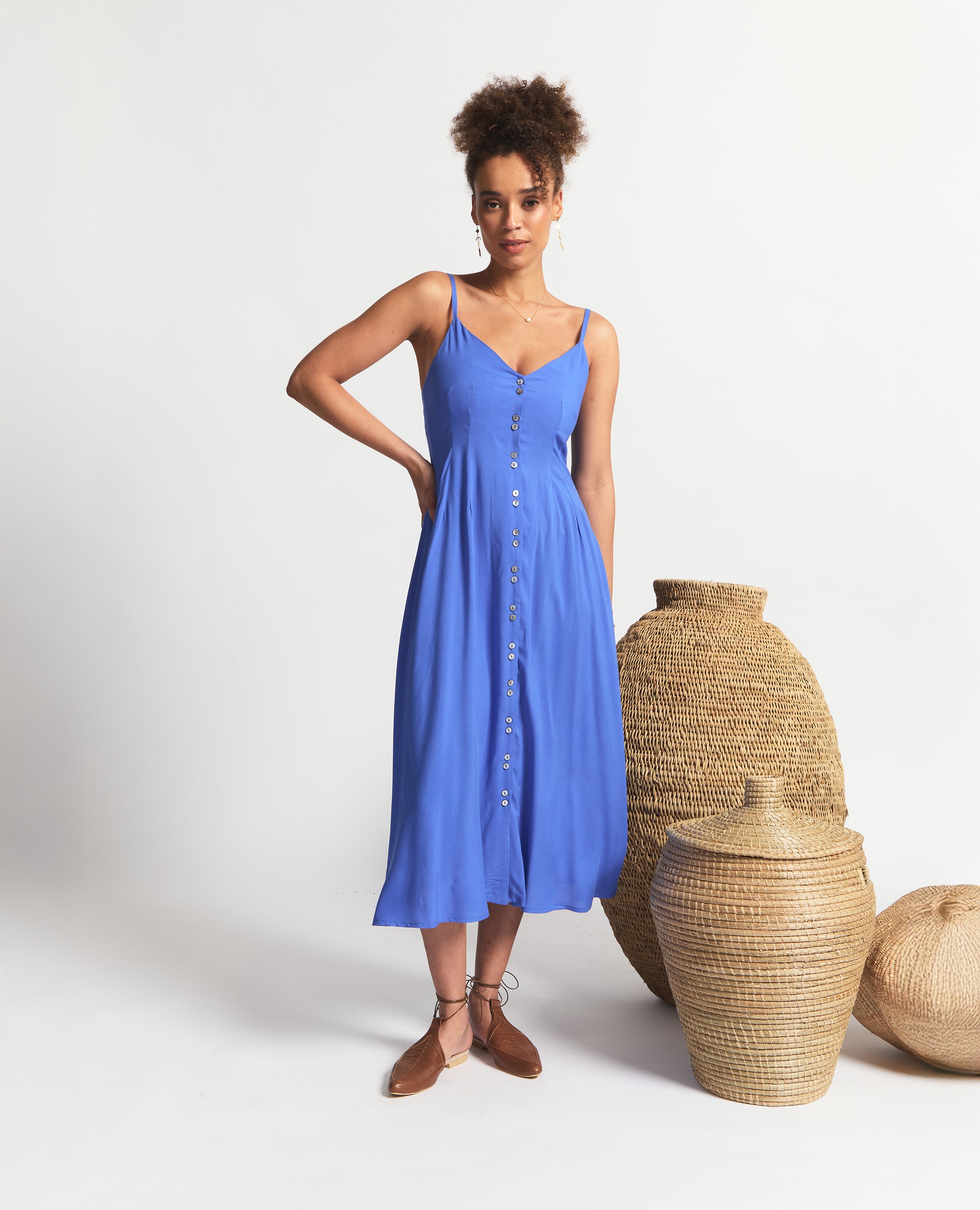 Ione | A-Line Dress | Blue