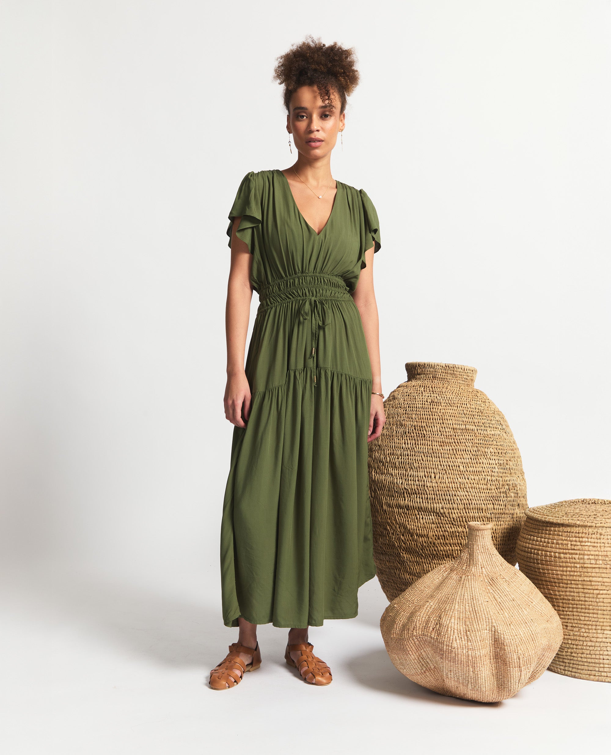 Daya | Maxi Dress | Olive