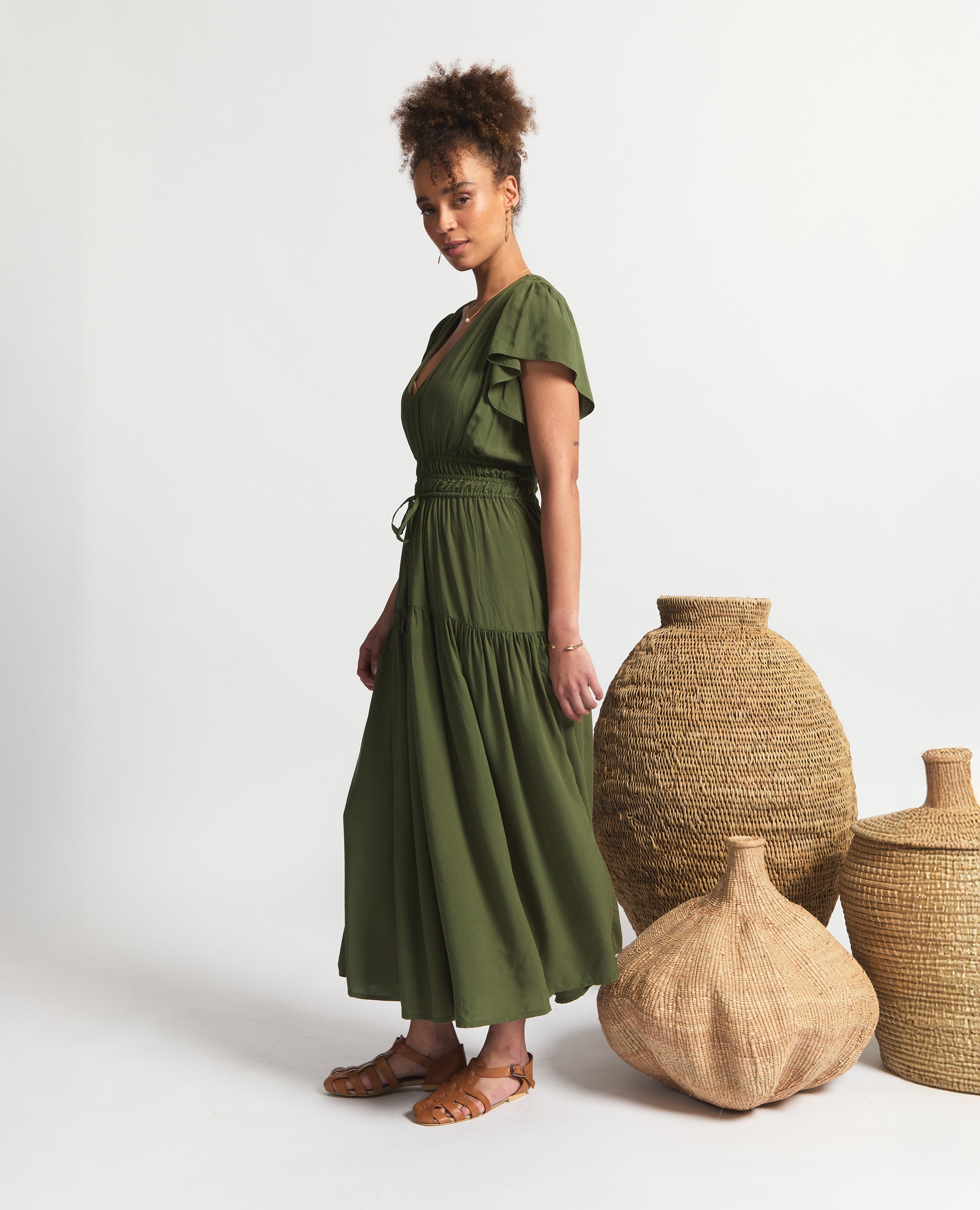 Daya | Maxi Dress | Olive
