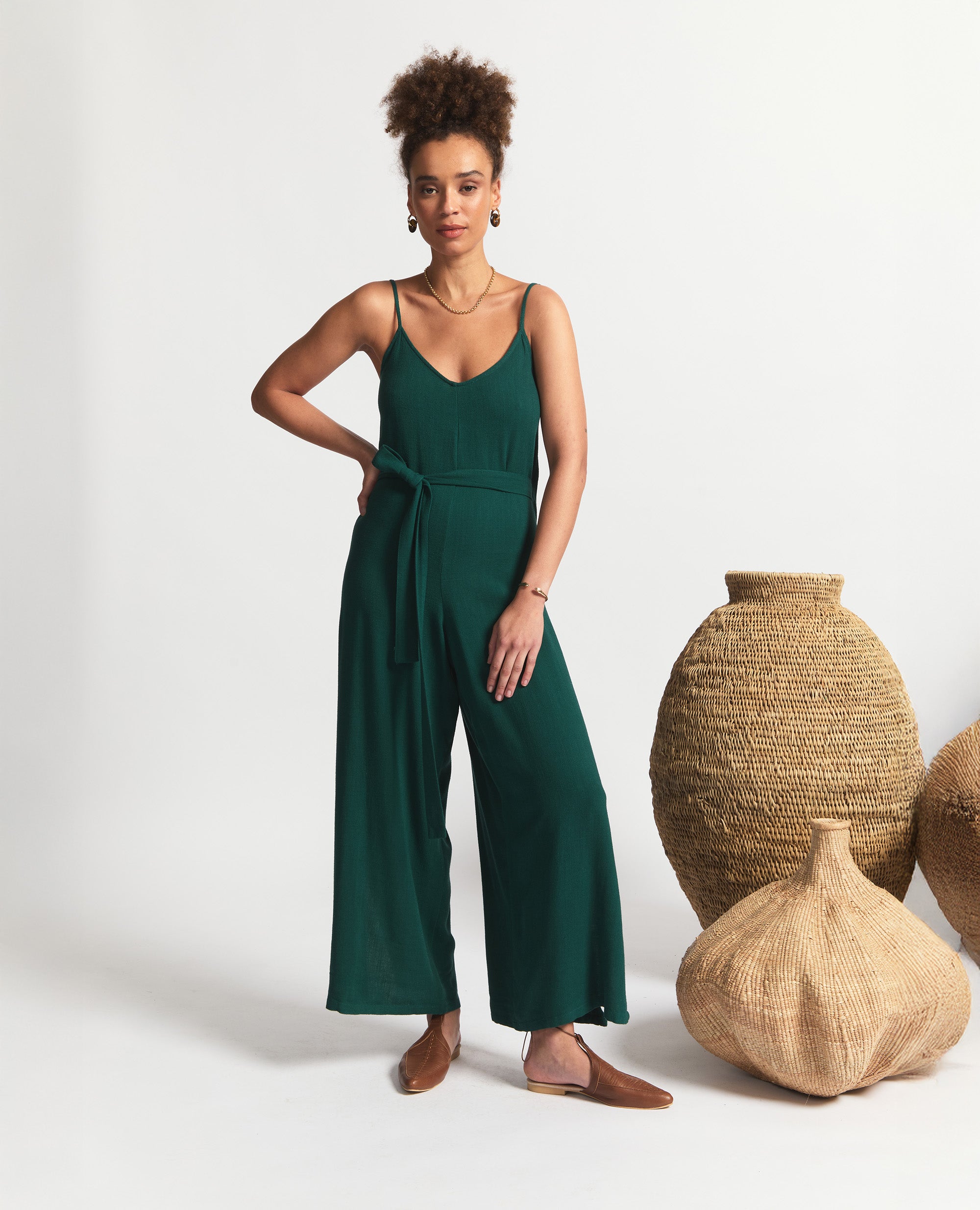 Anisa | Jumpsuit | Bottle Green