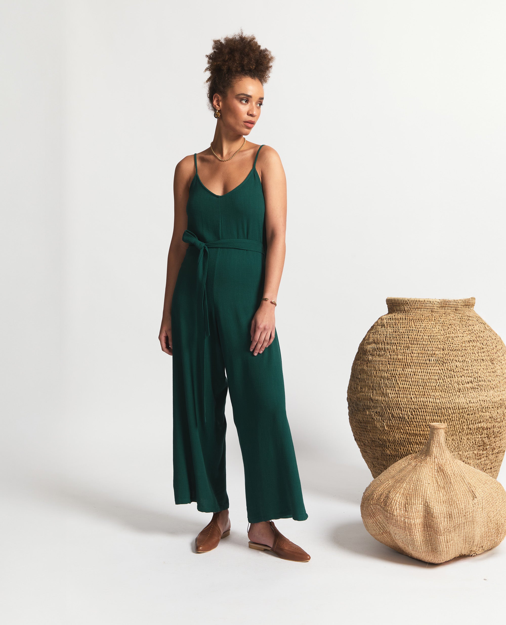 Anisa | Jumpsuit | Bottle Green