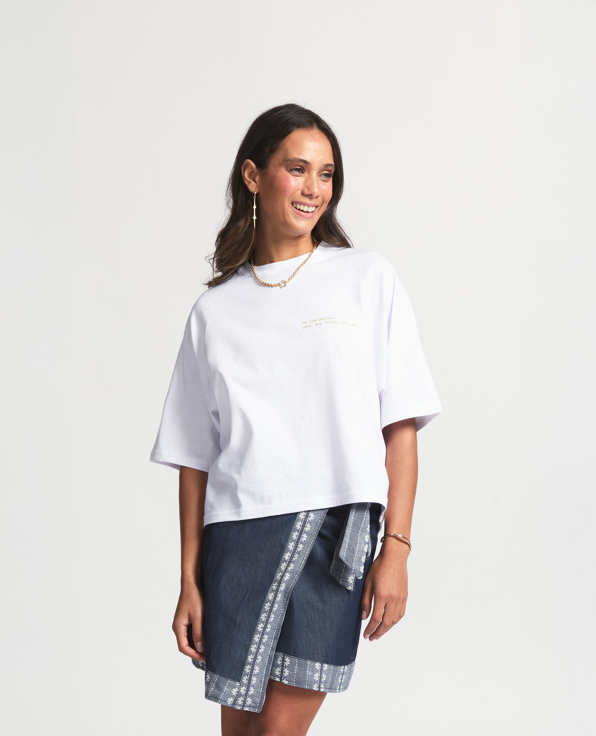 Rhae | Raglan Tee with Quote