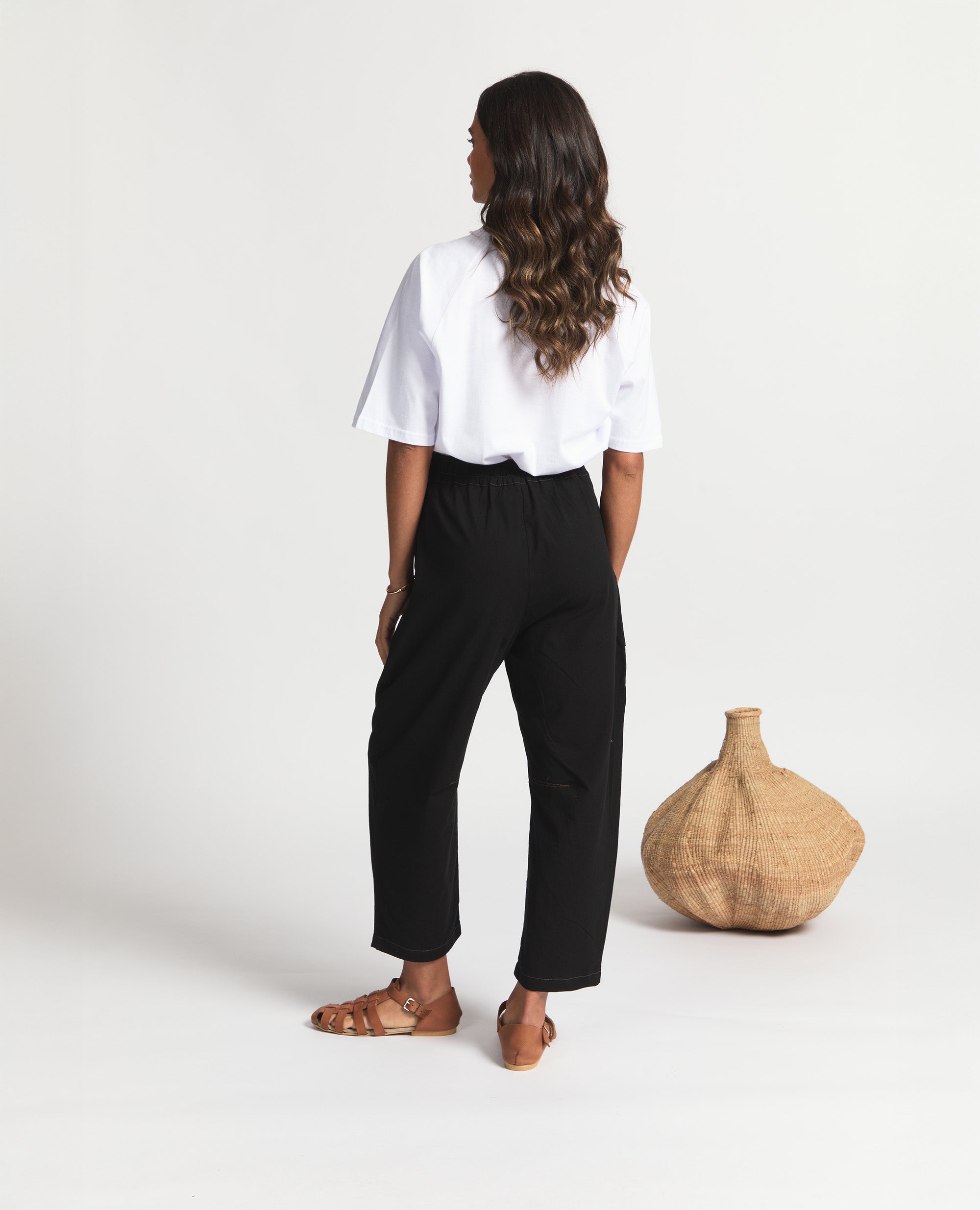 Goose Pants | Bow Shaped Pants | Black Cotton