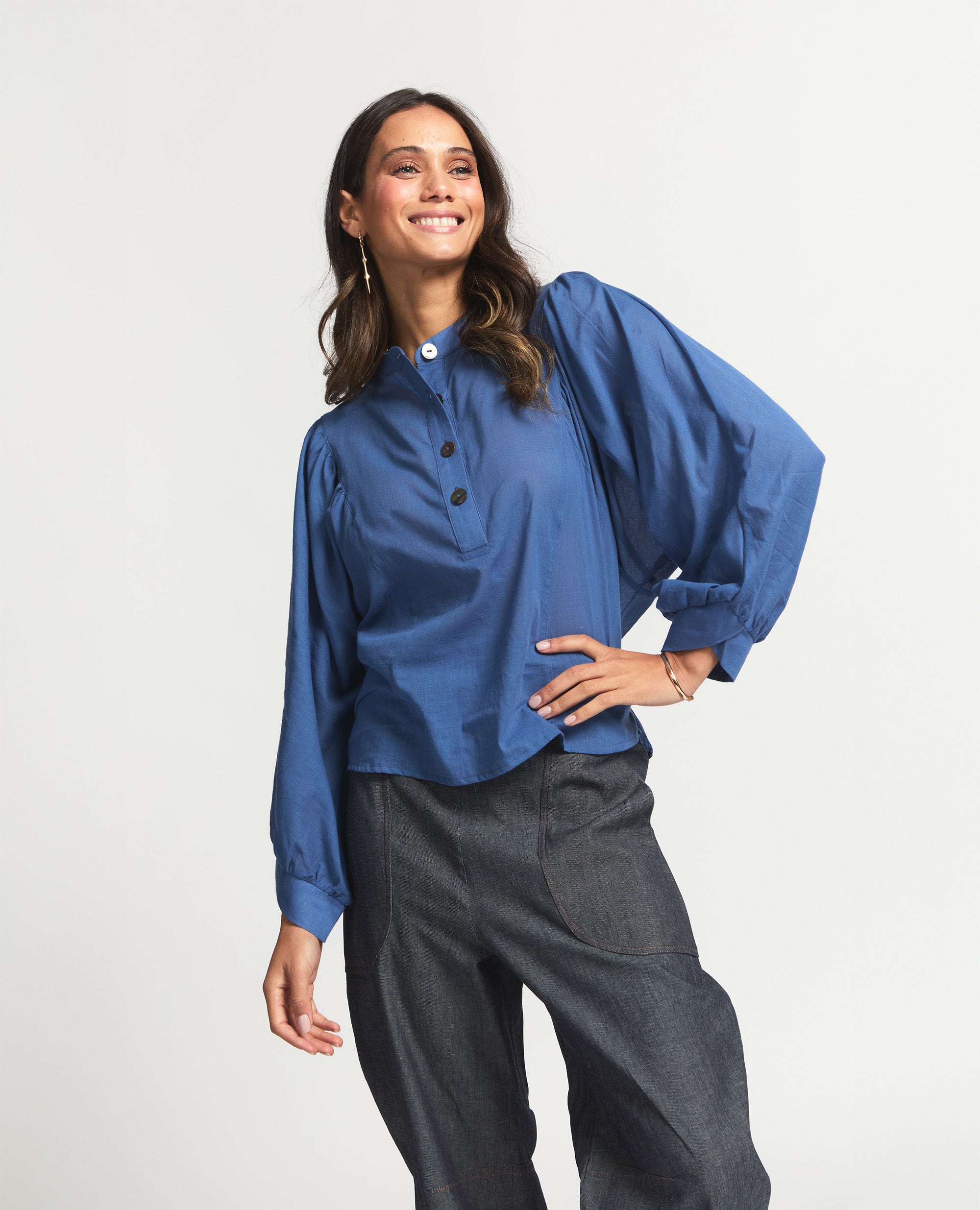 Blair | Relaxed Blouse | Blue