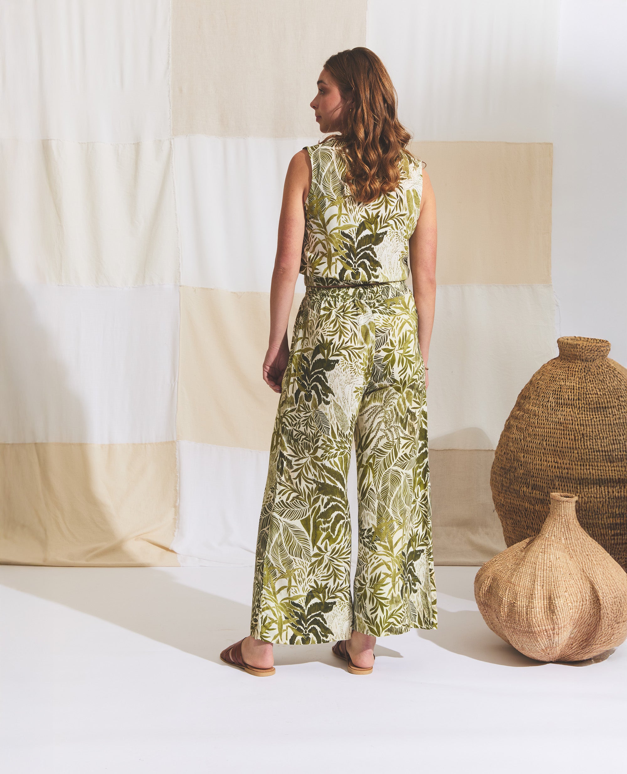 Oshun Pants | Resort | Green Palm