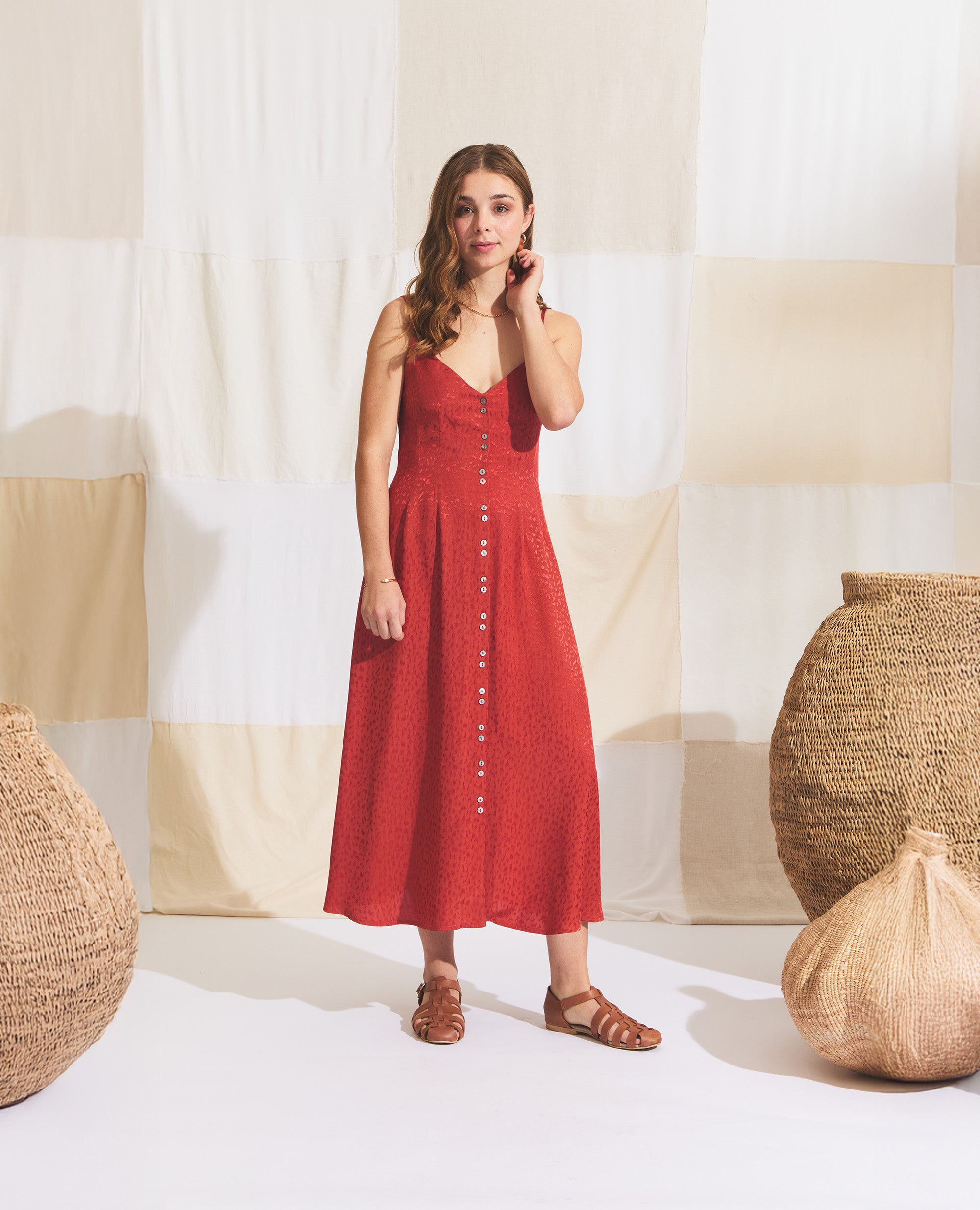 Ione | A-Line Dress | Chilli