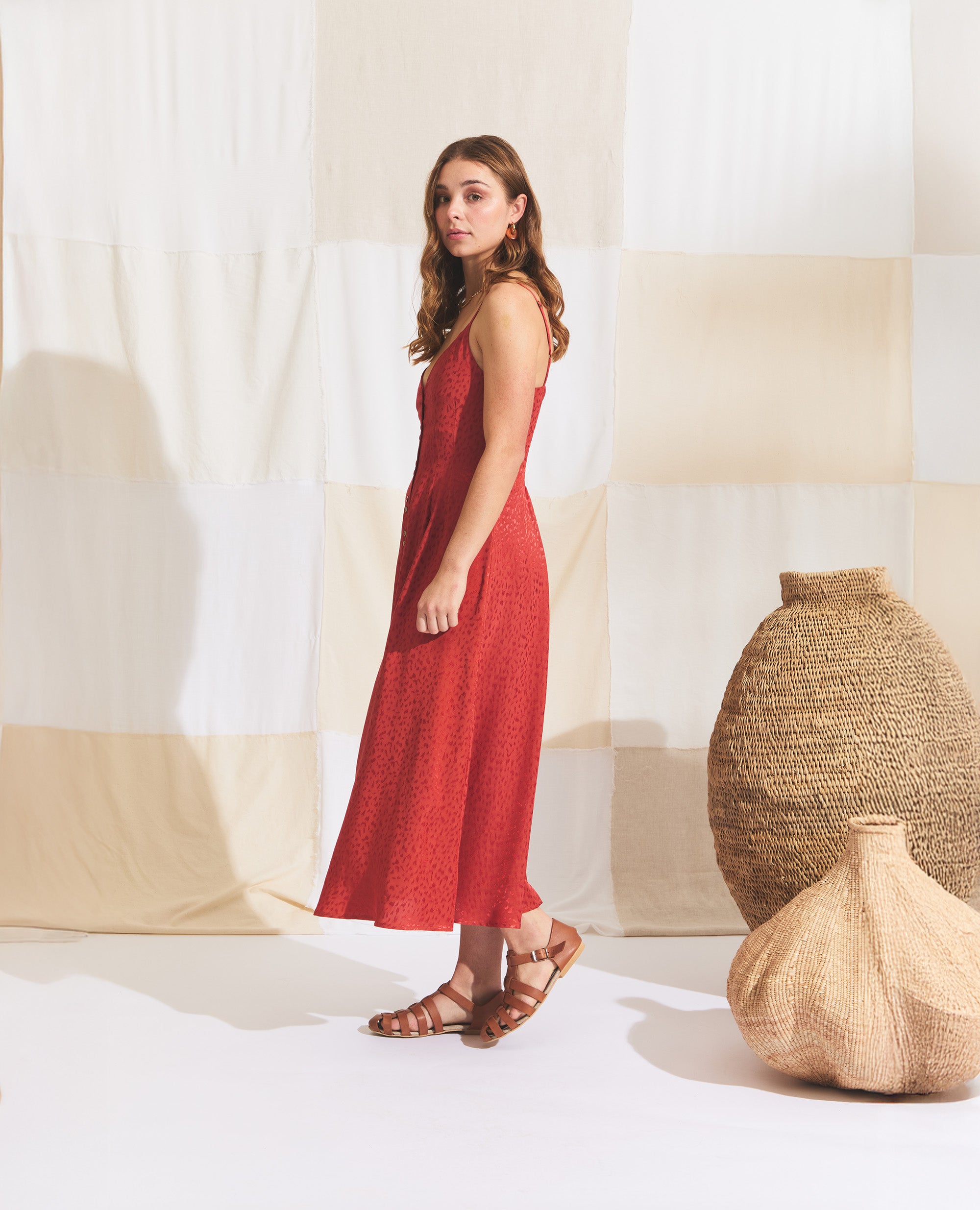 Ione | A-Line Dress | Chilli