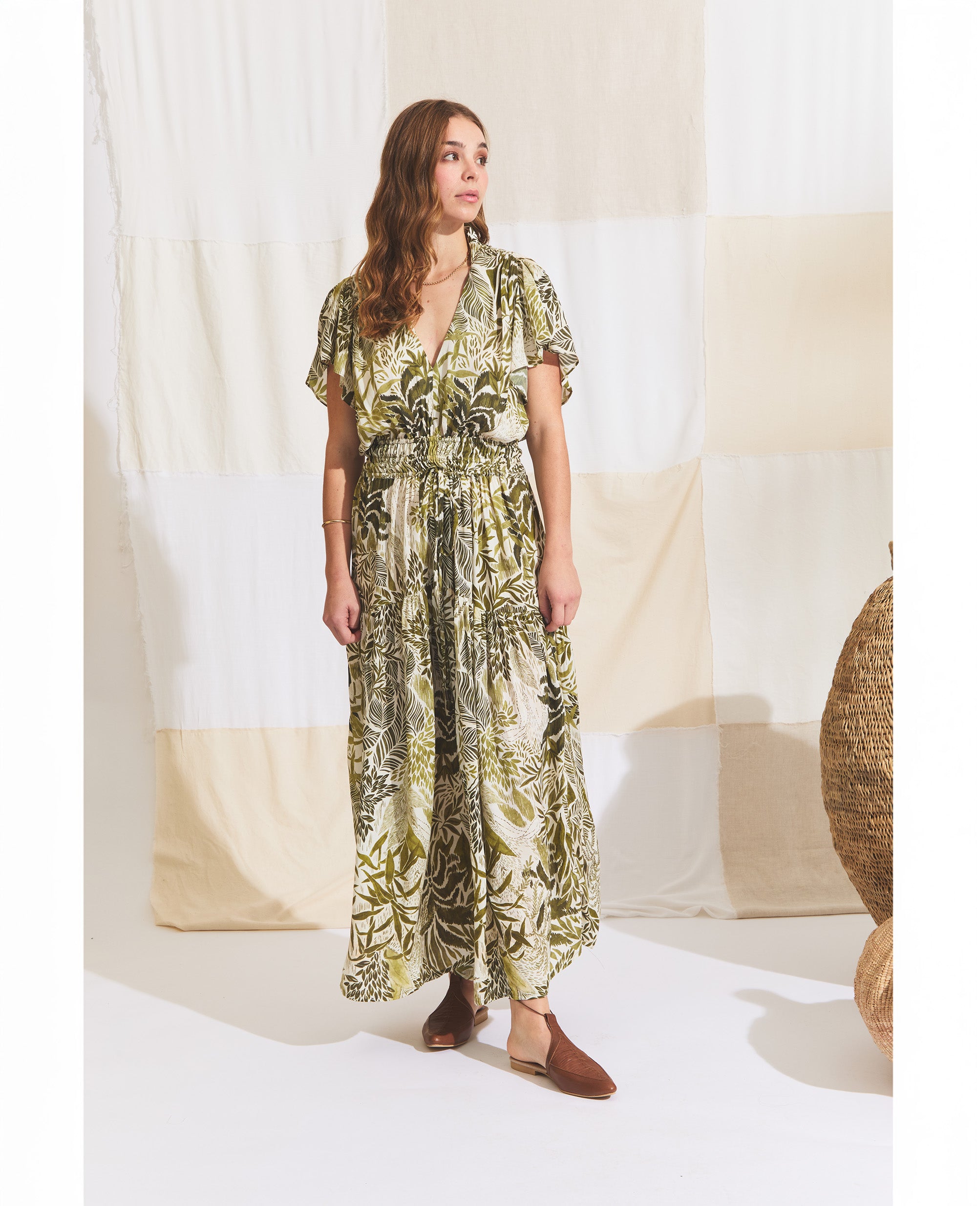 Daya | Maxi Dress | Green Palm