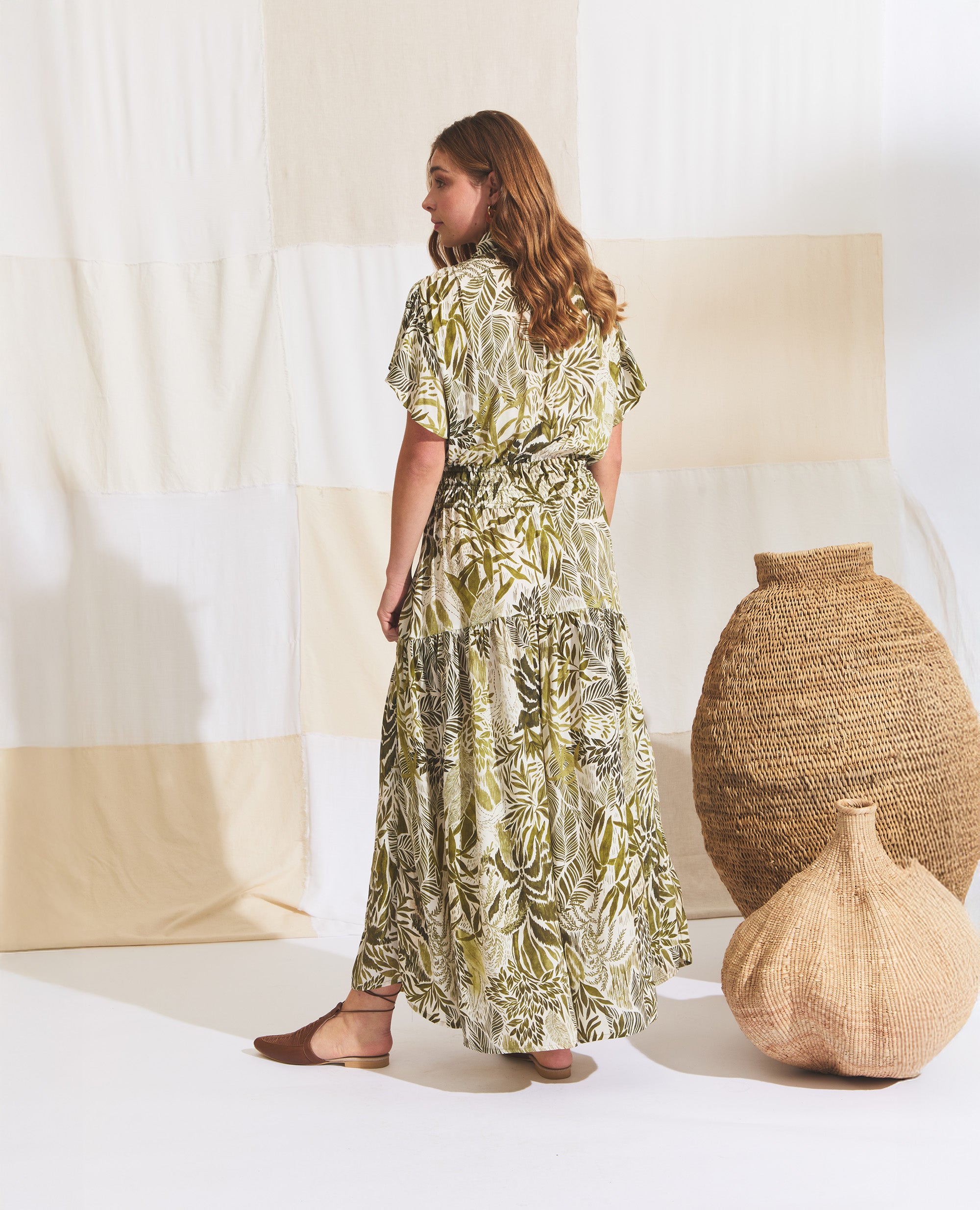 Daya | Maxi Dress | Green Palm