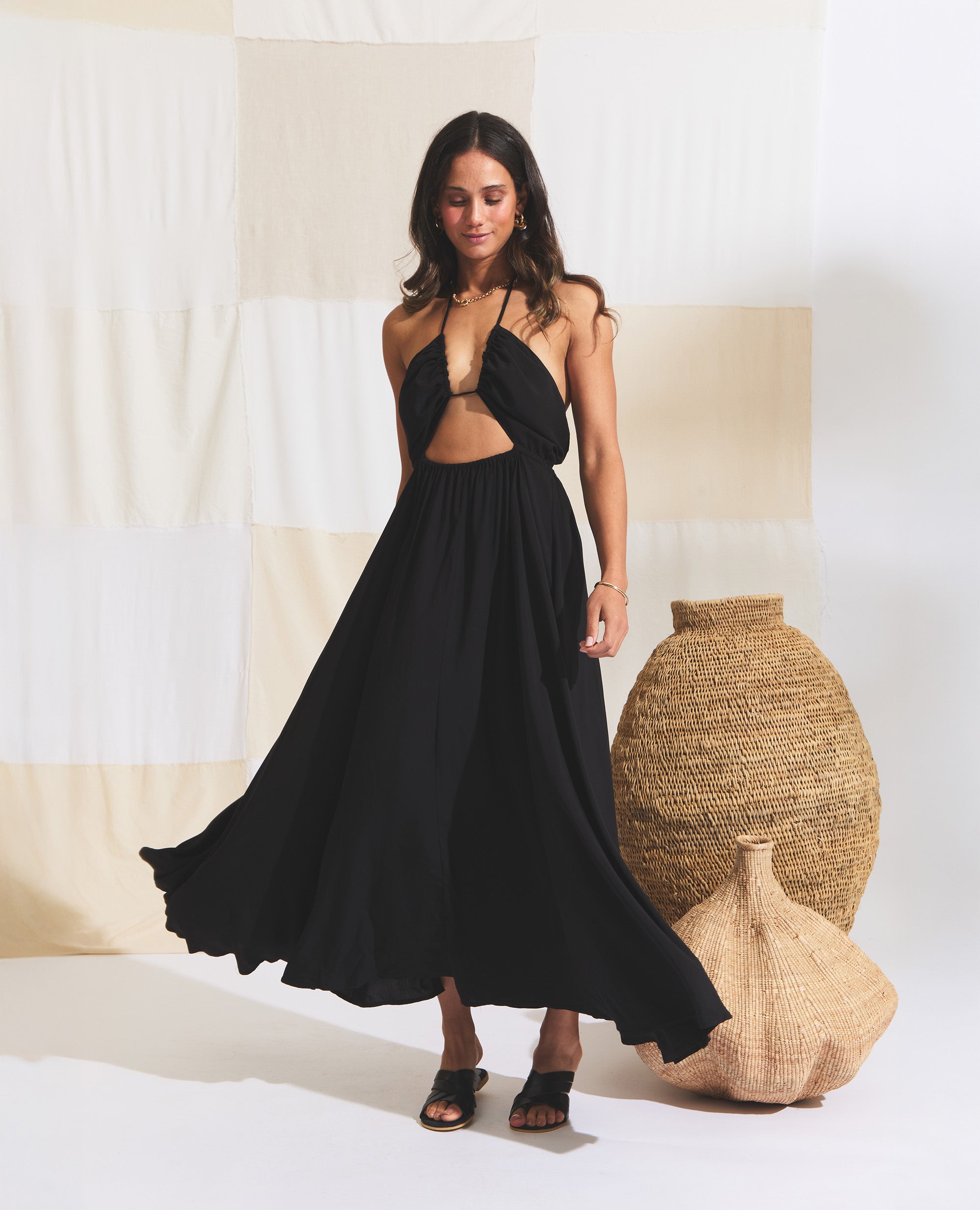 Calypso | Flared Dress | Black