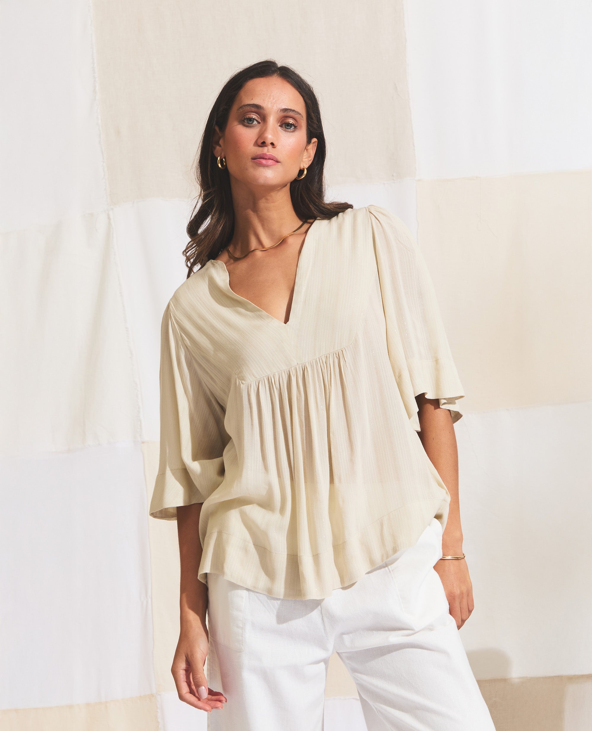 Luna | Relaxed Fit Blouse | Ecru