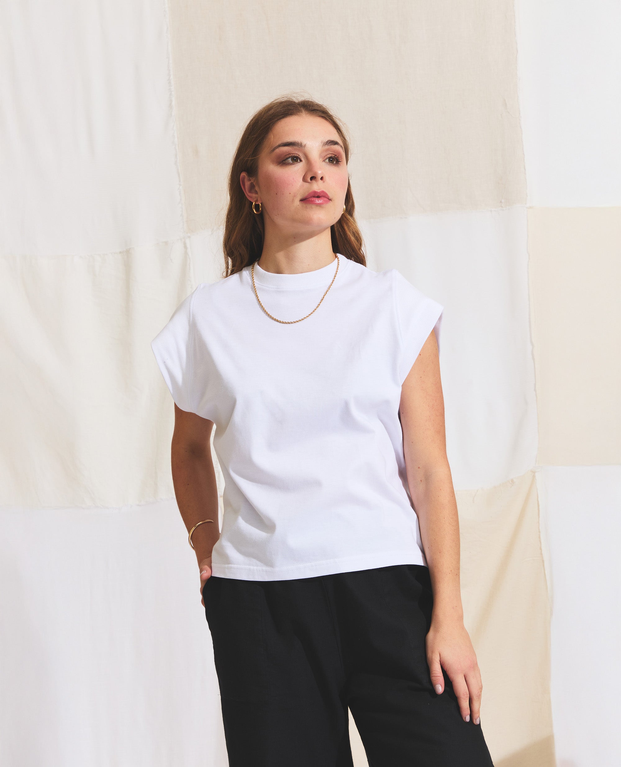 Bowie | Relaxed Tank | White