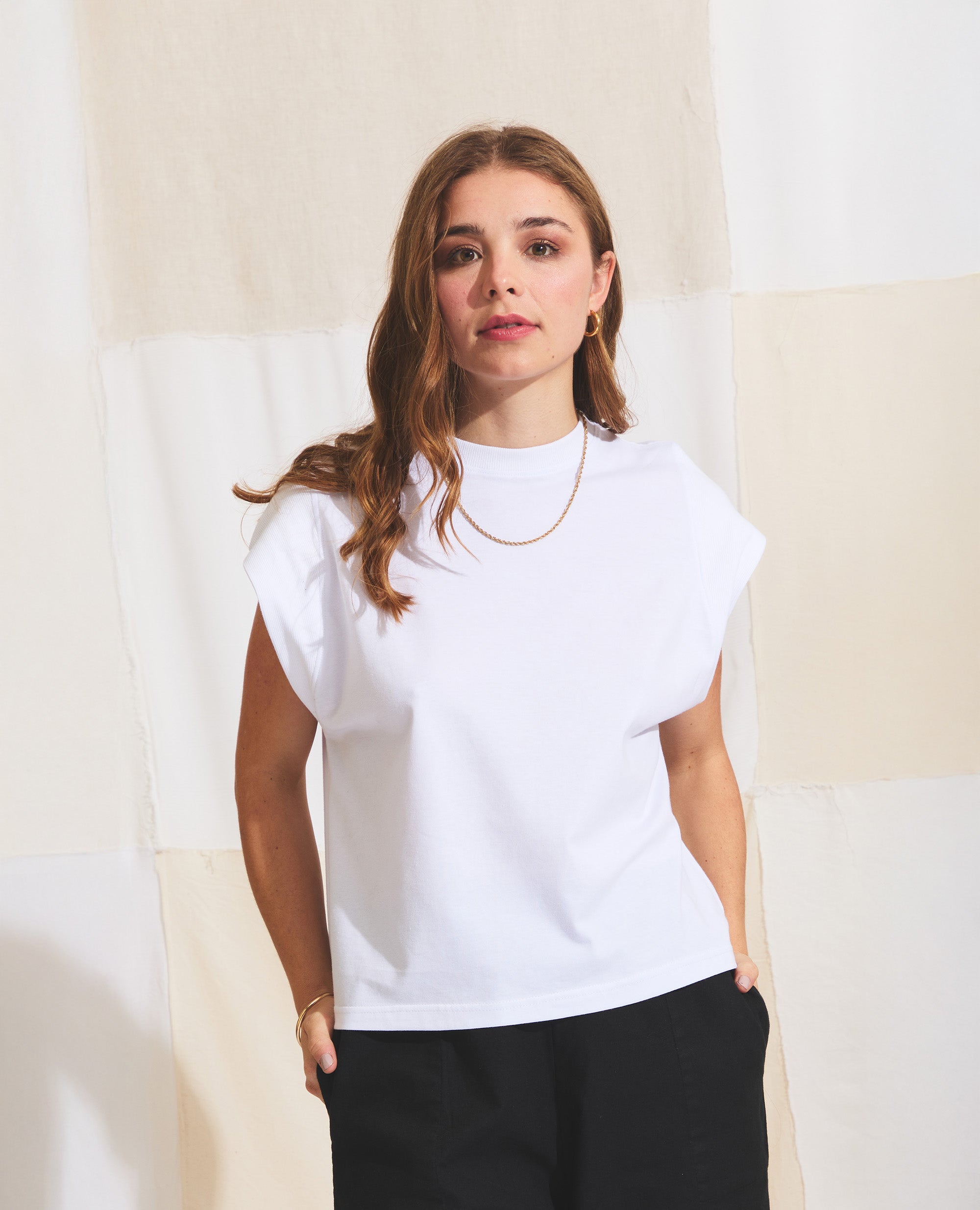 Bowie | Relaxed Tank | White