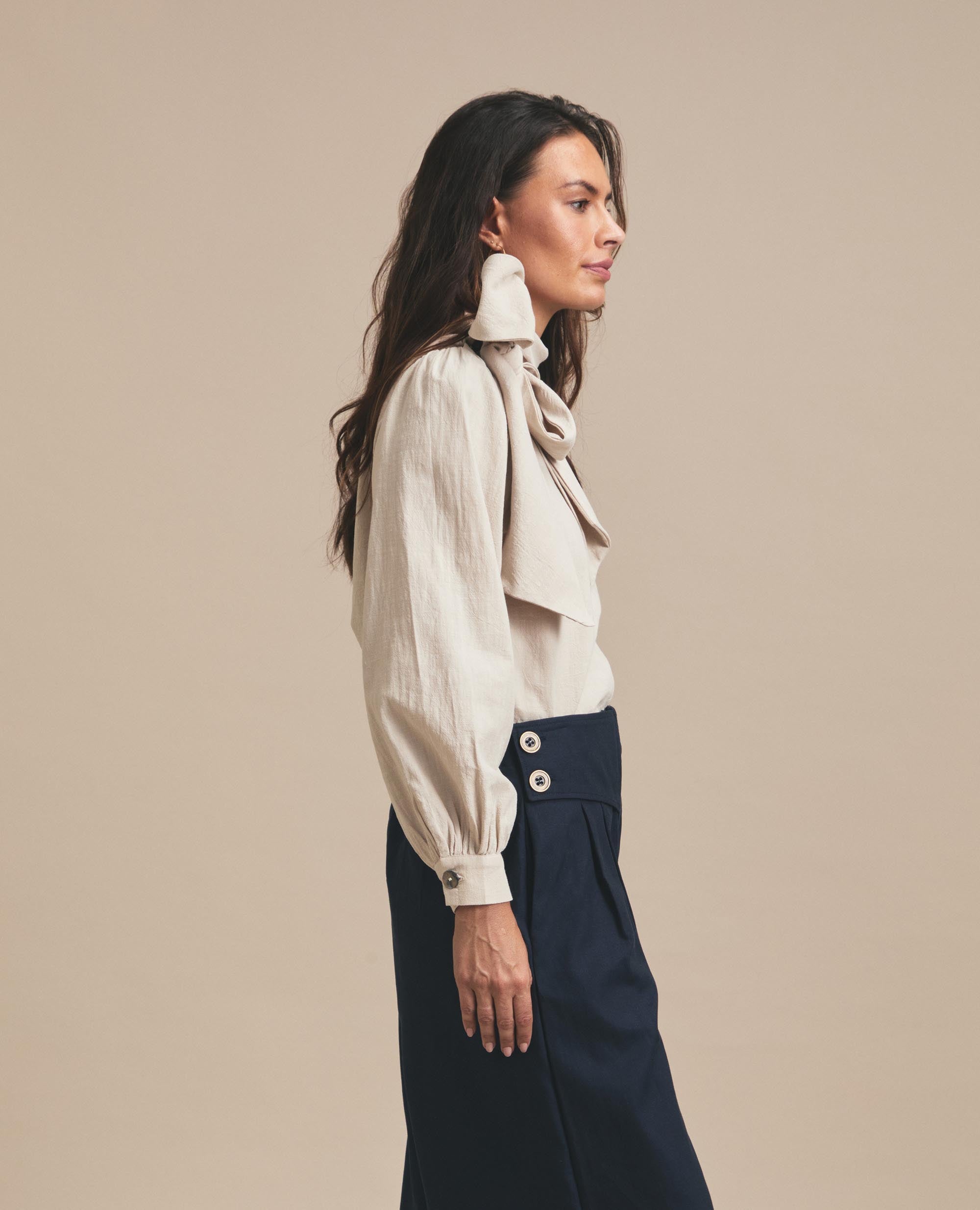 Kitty | Relaxed Blouse | Stone