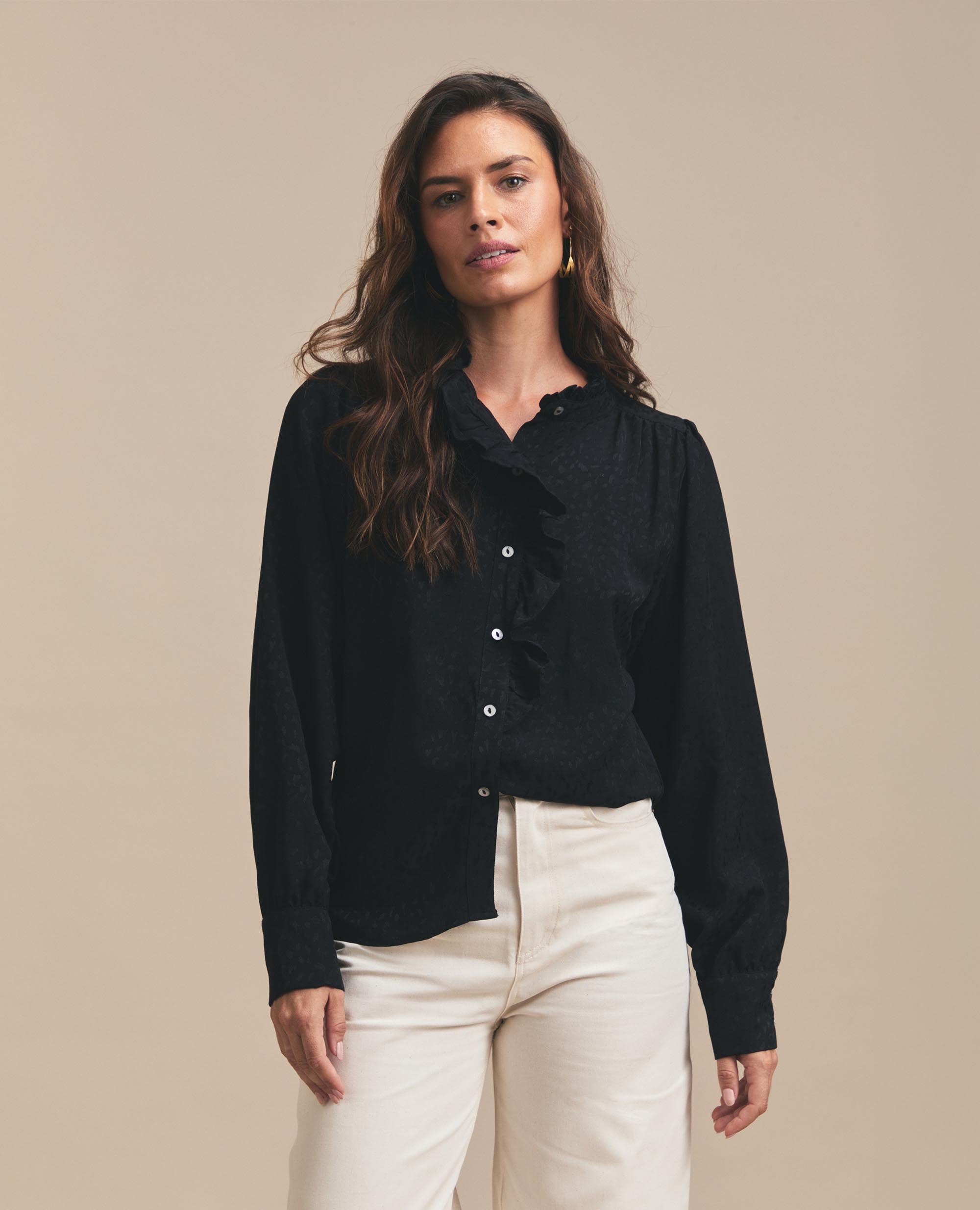 Juliette | Button Up Blouse | Sohocare Black