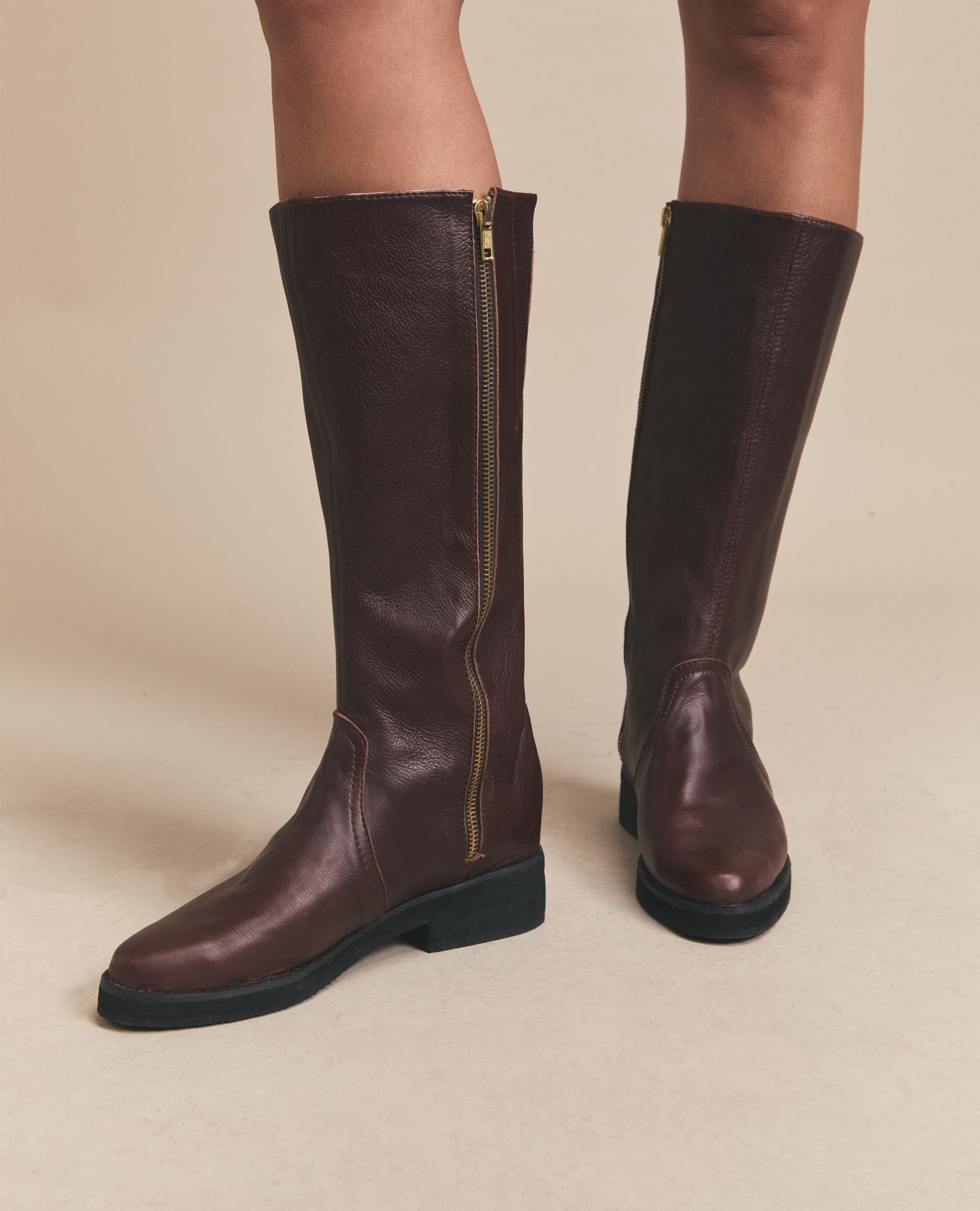 Ryder | Knee High Boots | Chocolate