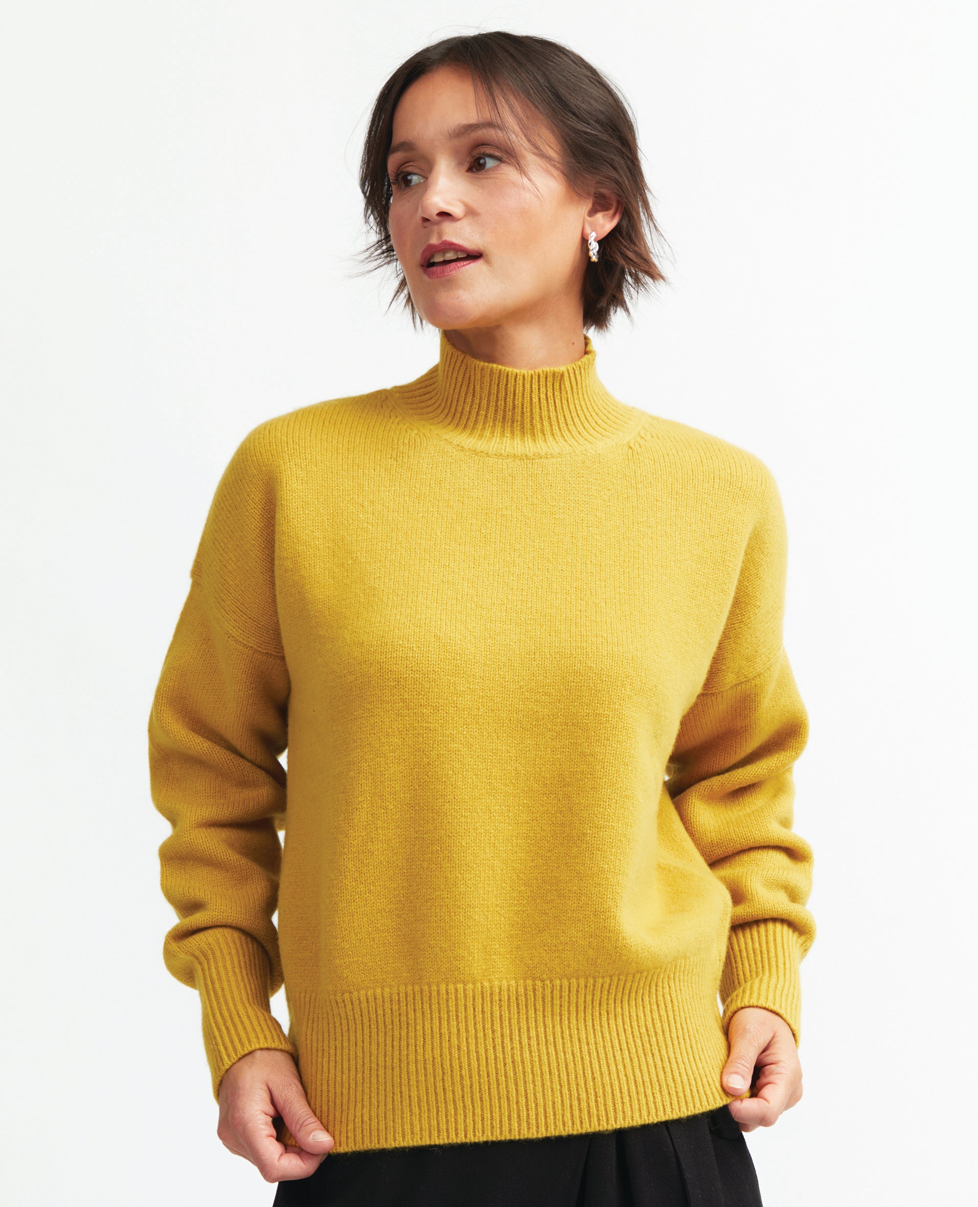Cocoon | High Neck Jersey | Honey