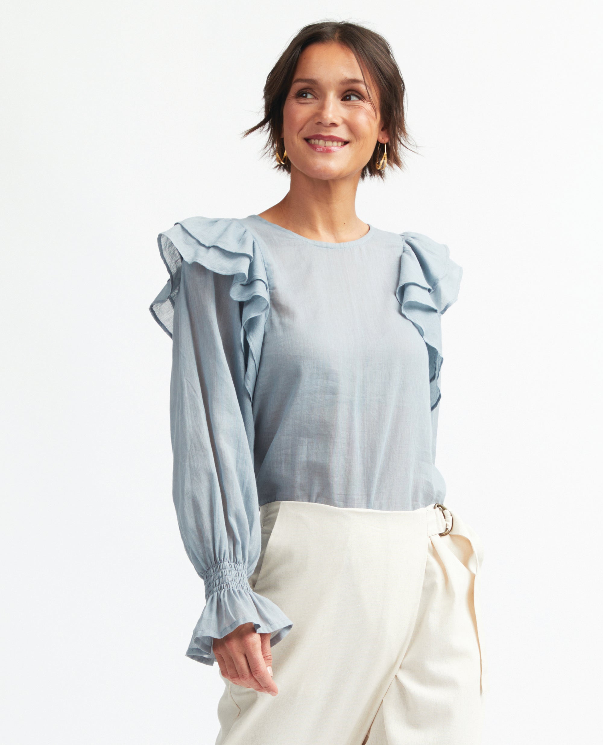 Dhalia | Frill Sleeve Blouse