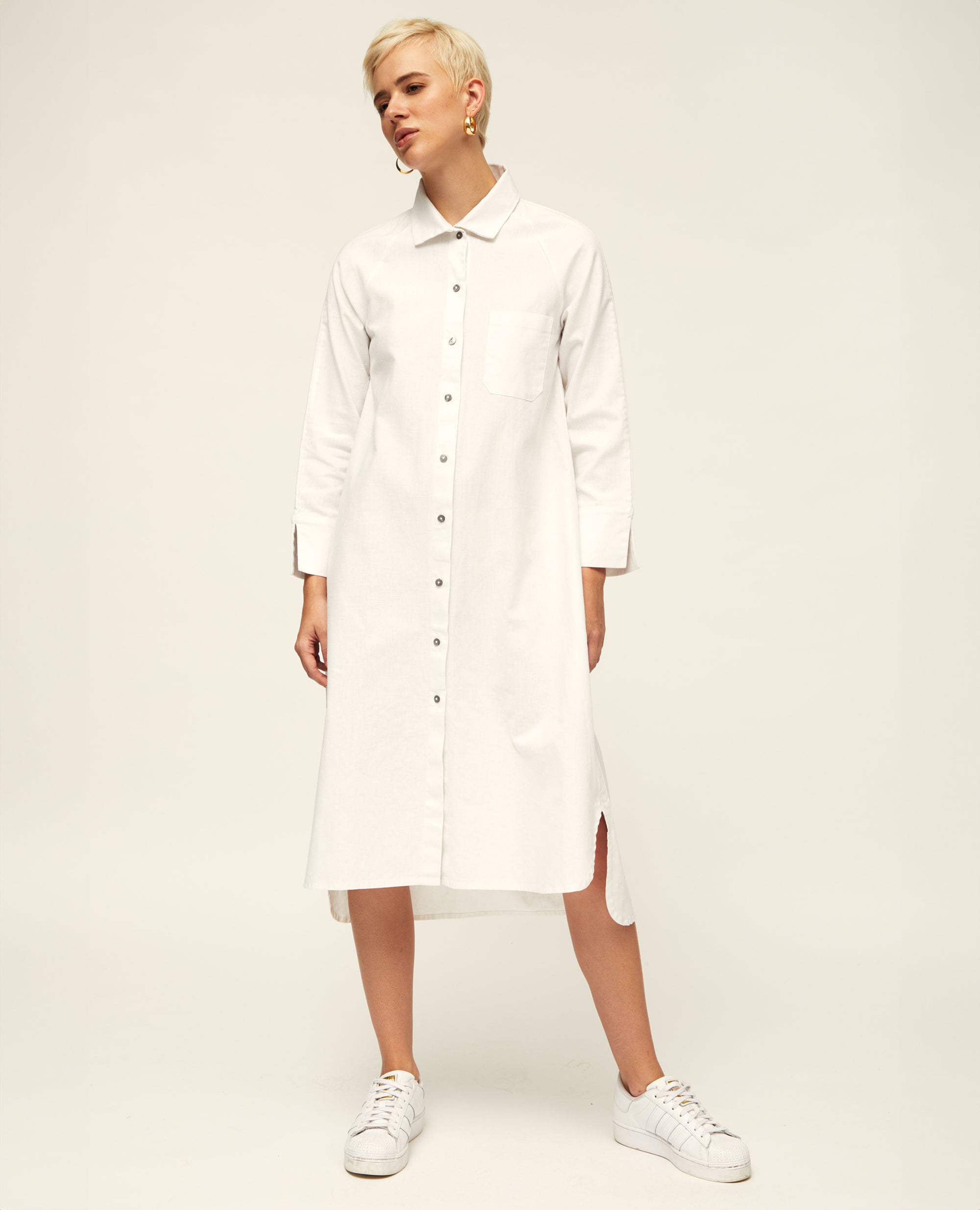 Lulah Core | Shirt Dress | White