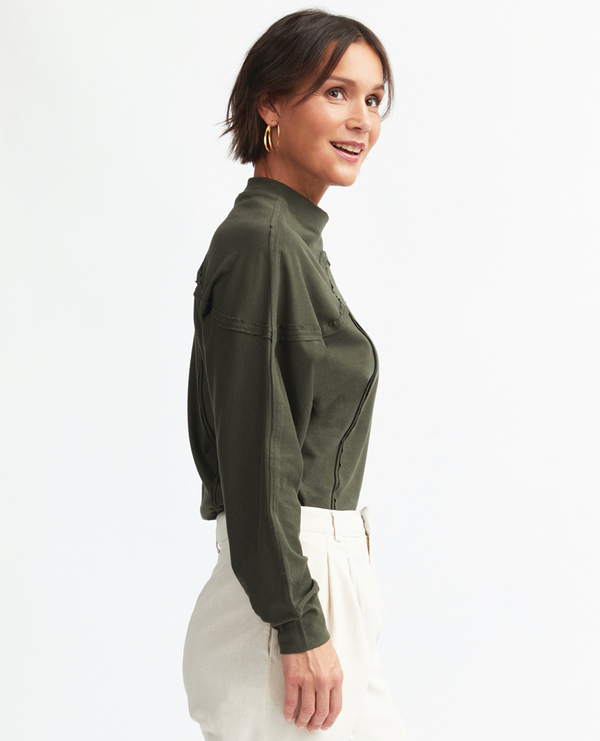 Lyra | Cotton Raw Edge Panel Top