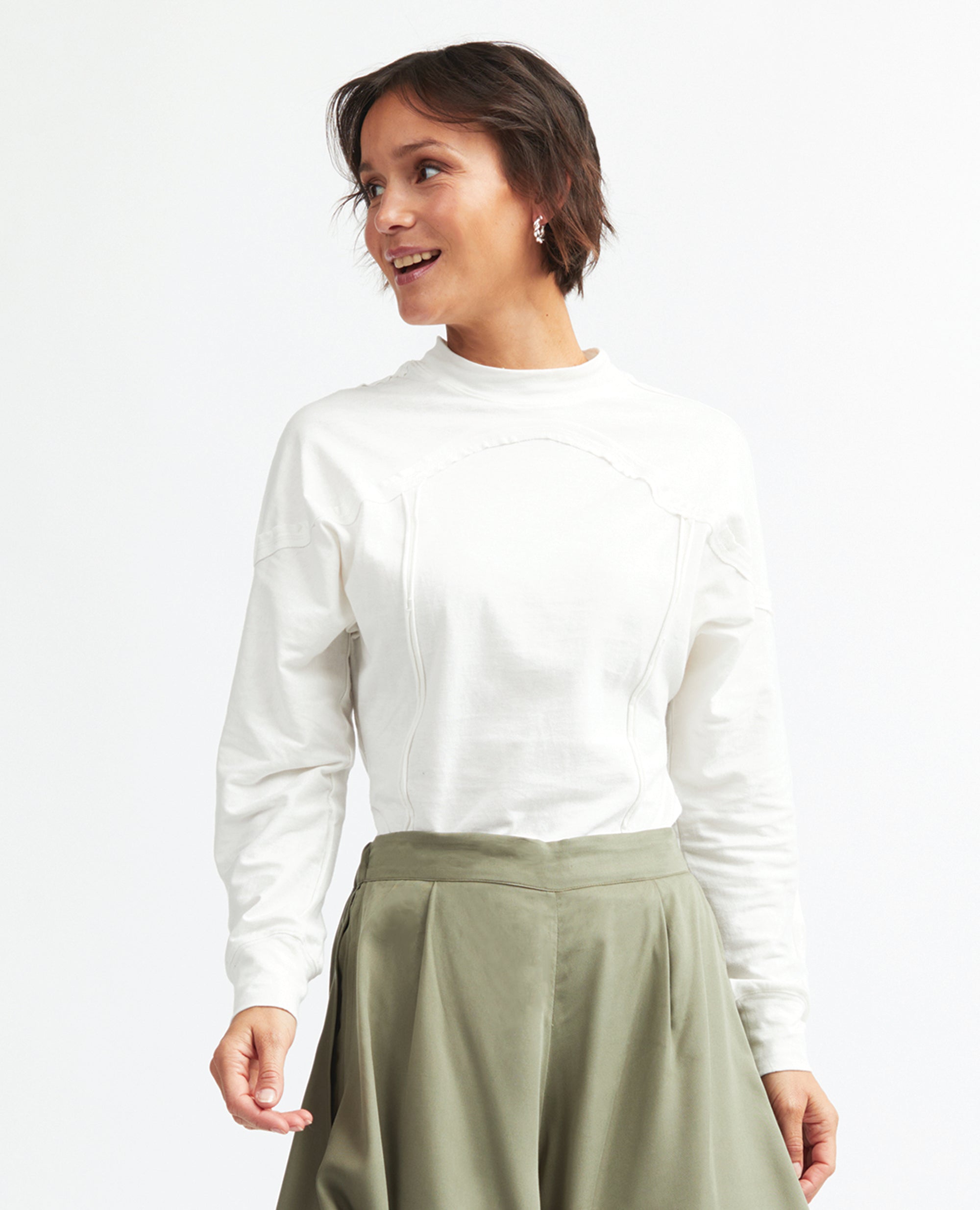 Lyra | Cotton Raw Edge Panel Top