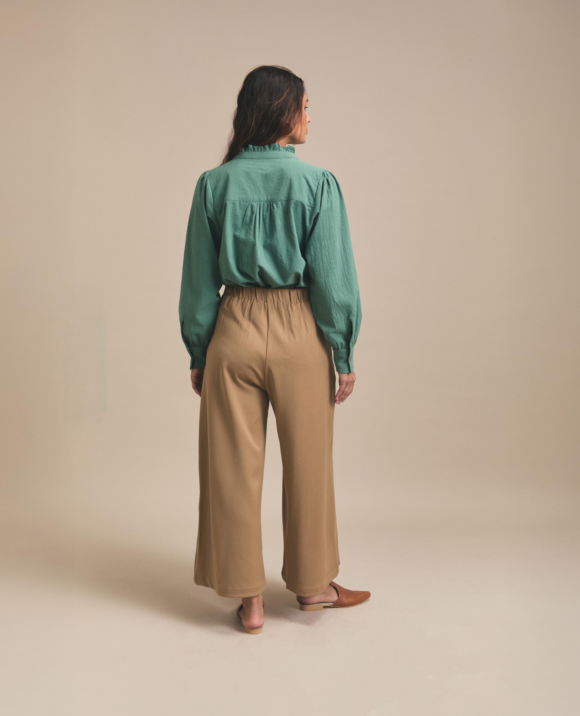 Ollie | Wide Leg Trouser | Camel