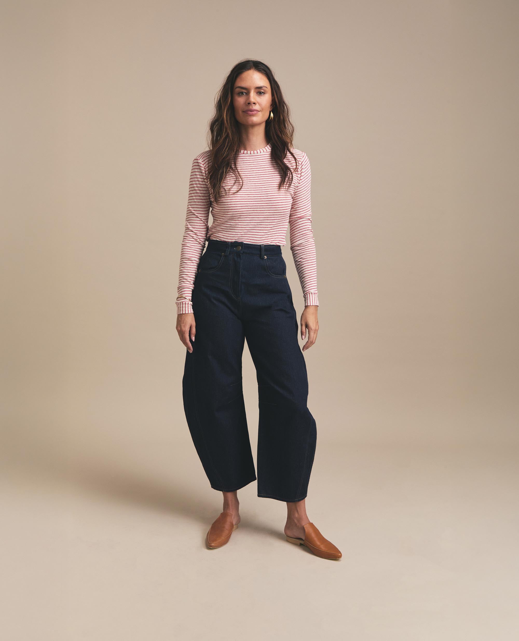 Bow | Barrel Leg Trouser | Denim