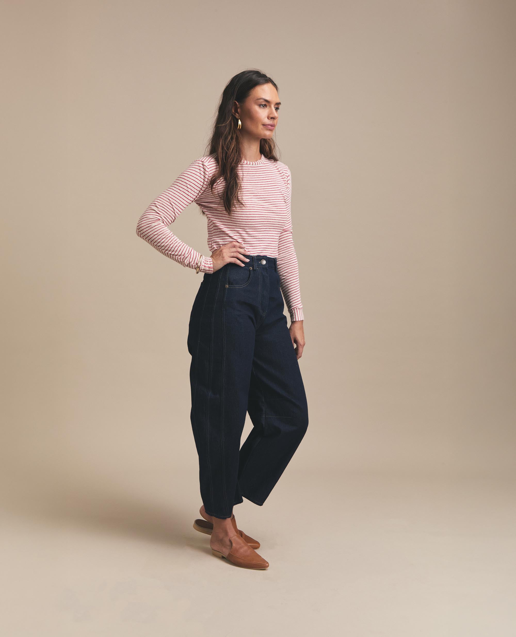 Bow | Barrel Leg Trouser | Denim