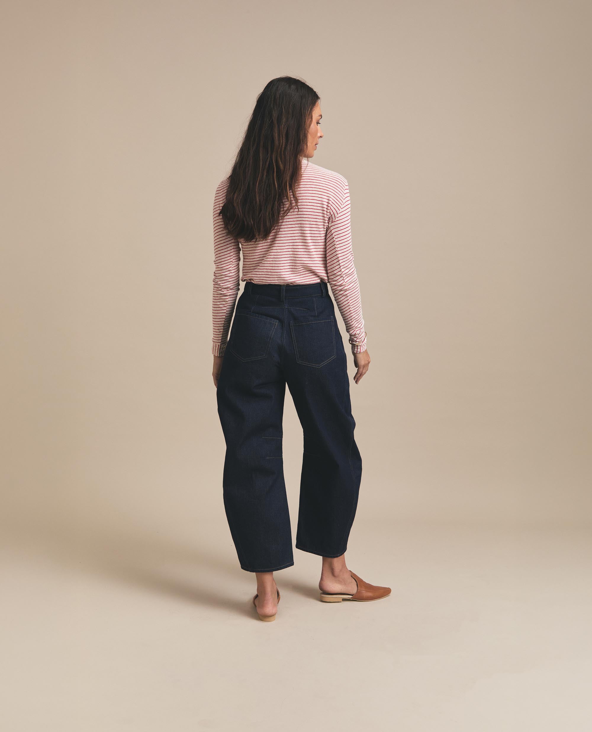 Bow | Barrel Leg Trouser | Denim