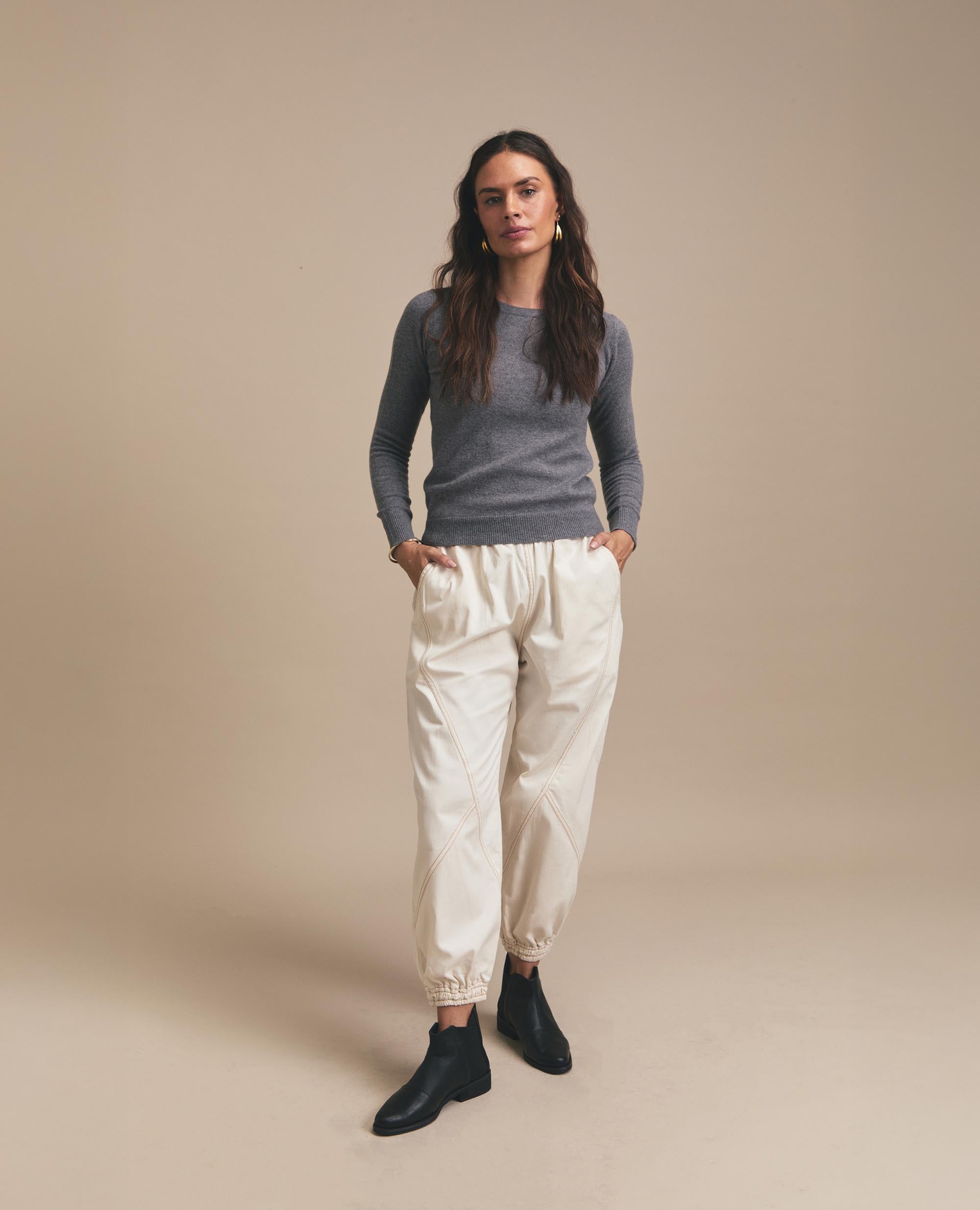 Miko | Elasticated Pants | Natural