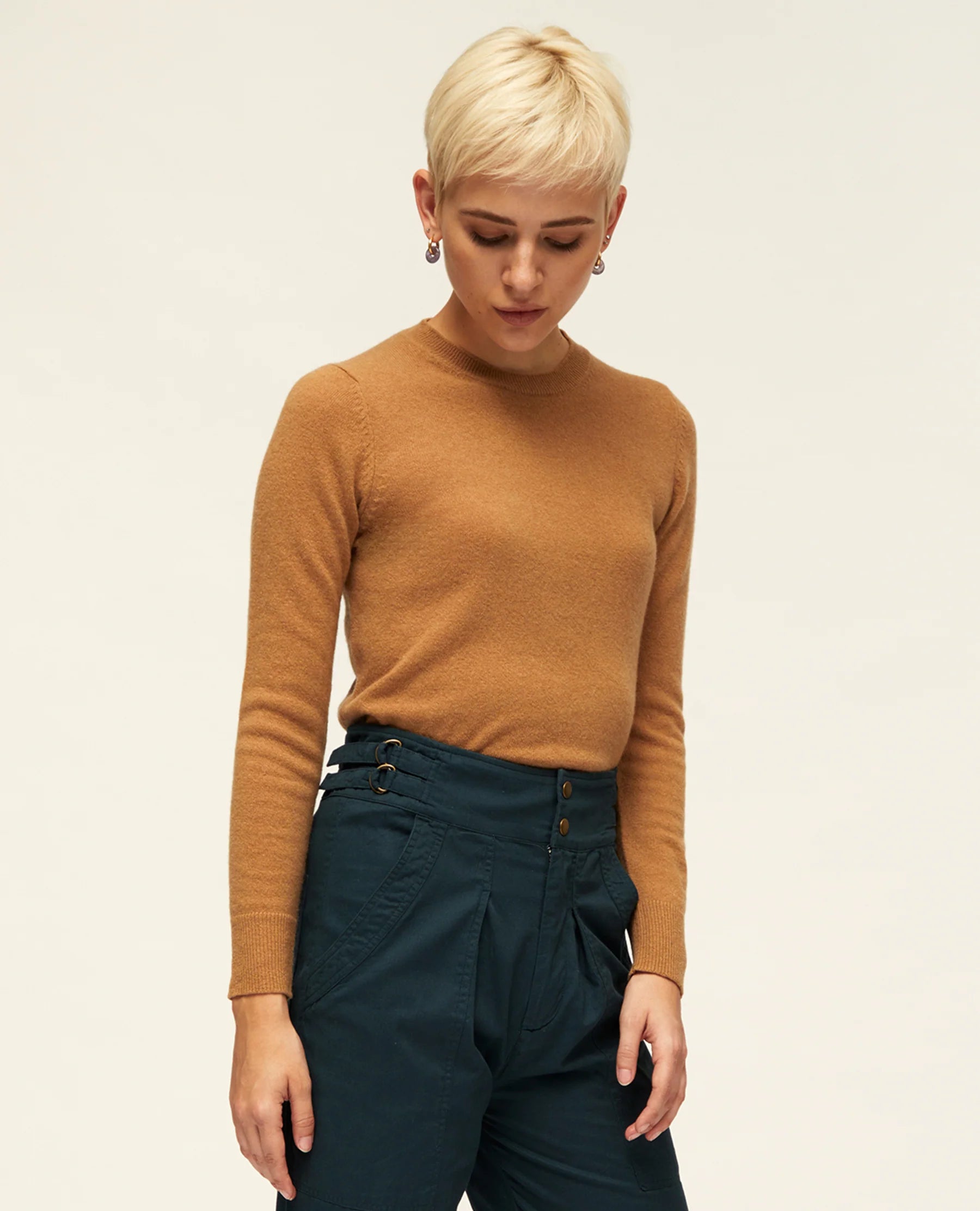 Snug | Crew Neck Jersey | Caramel