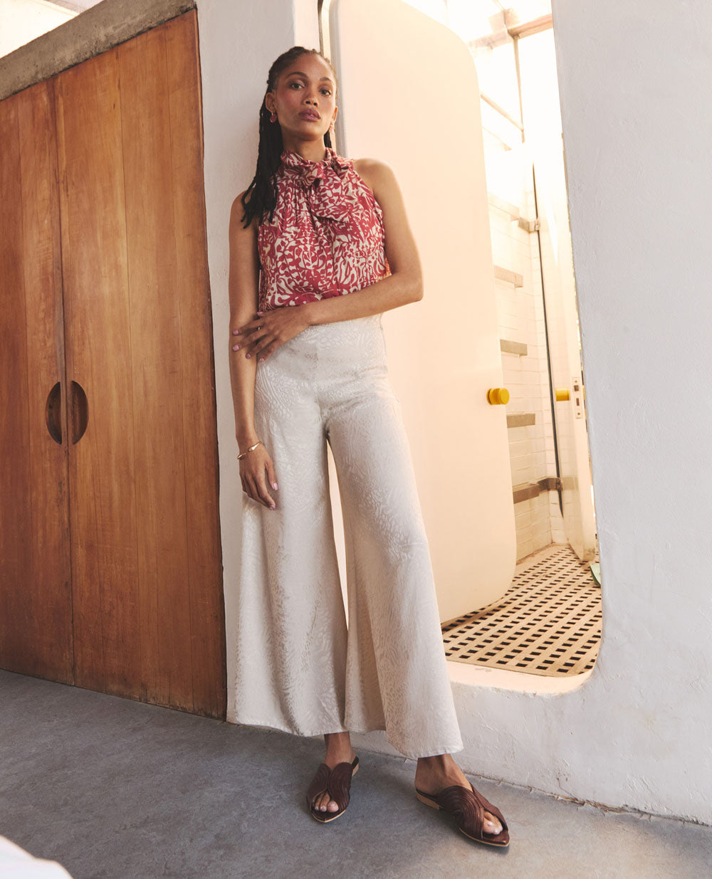 Darjeeling | Wide Leg Trouser | Wild Ecru