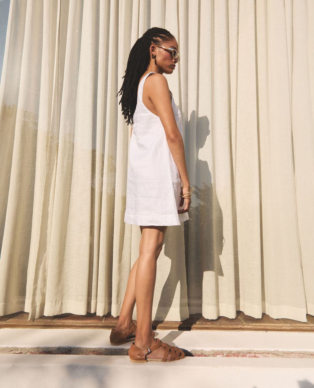 Twiggy | Relaxed Mini Dress | White