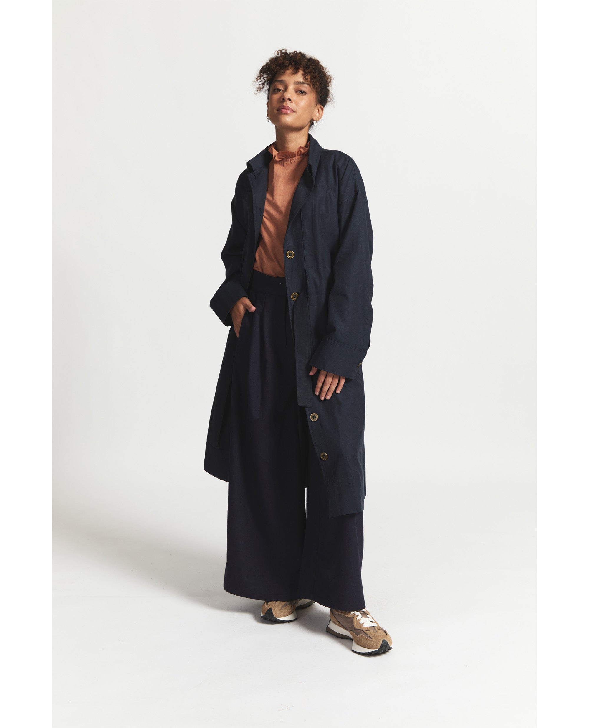 Trench | Relaxed Coat | Navy