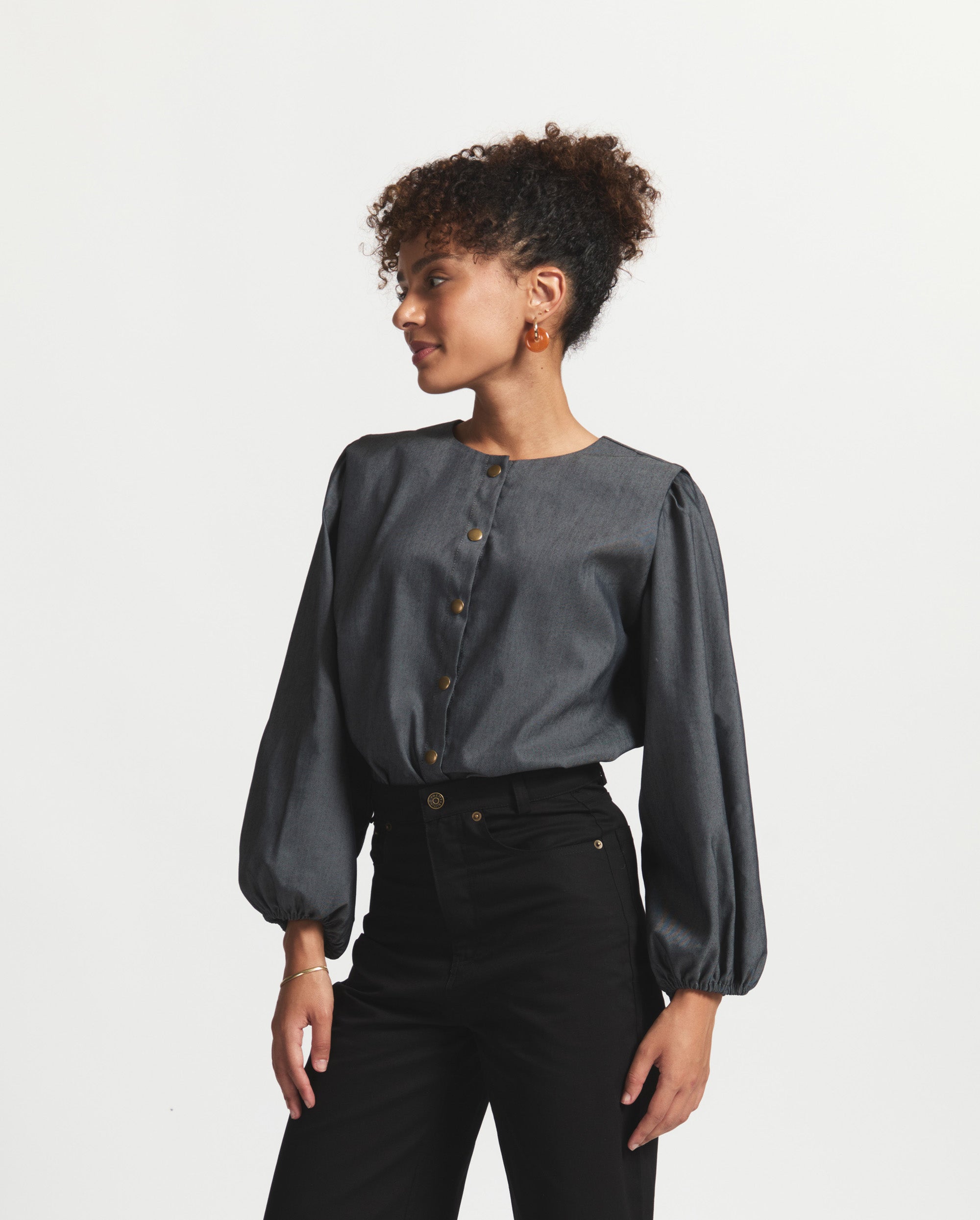 Jones | Relaxed Blouse | Charcoal