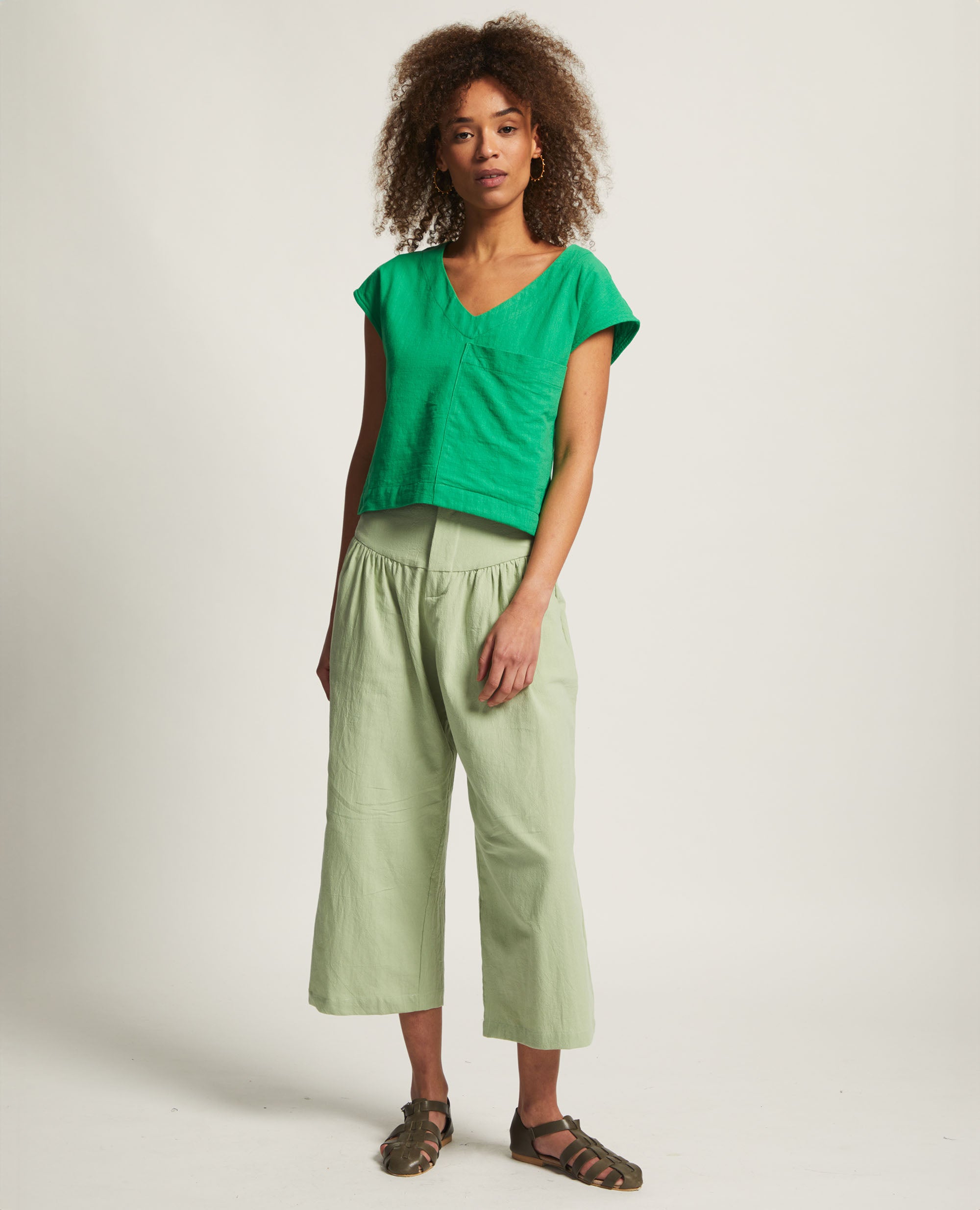 Thalia | Gathered Basque Trouser