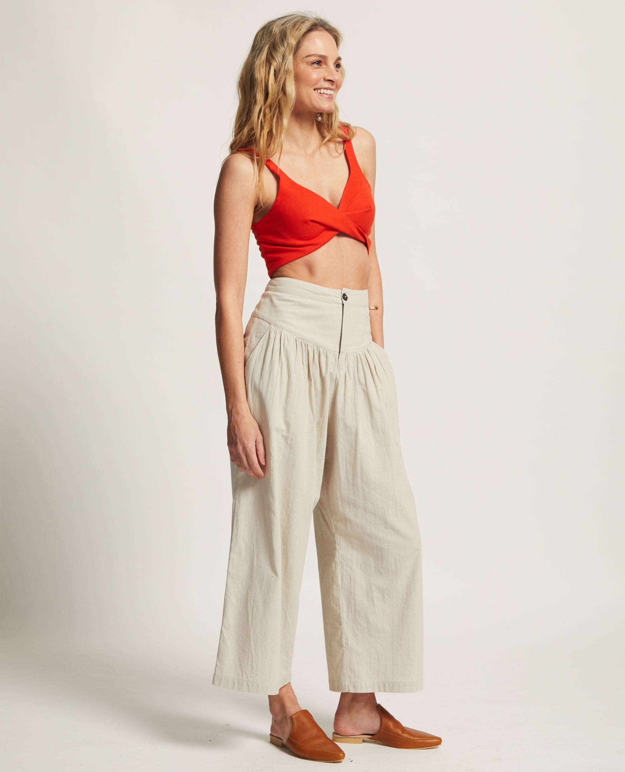 Thalia | Gathered Basque Trouser