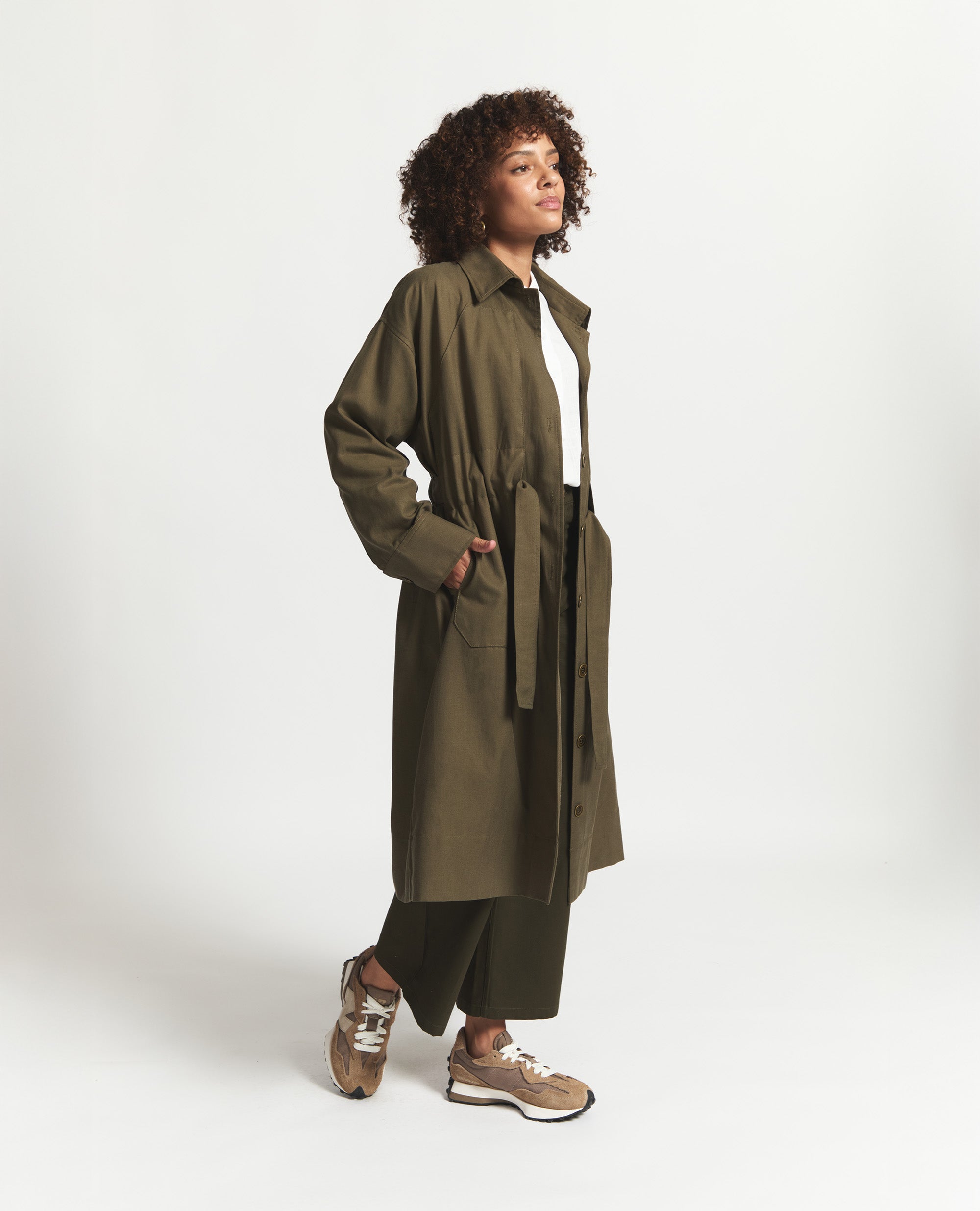 Trench | Relaxed Coat | Olive