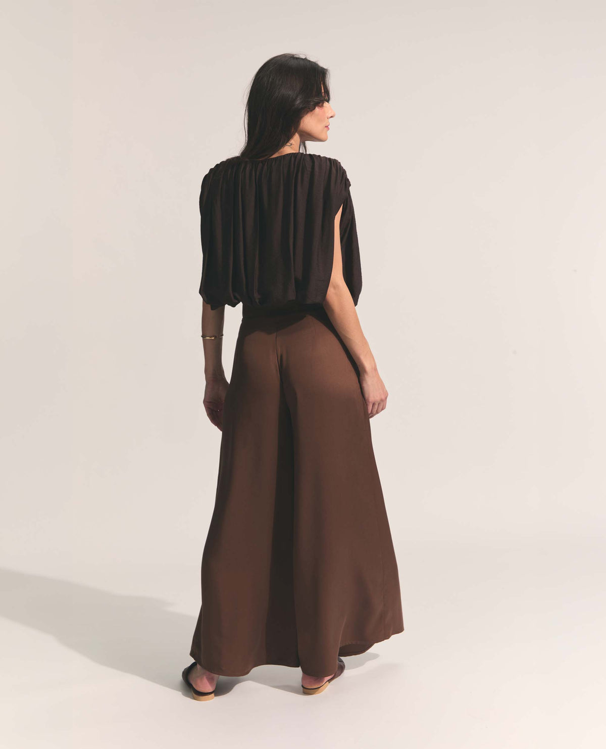 Darjeeling | Wide Leg Trouser | Chocolate