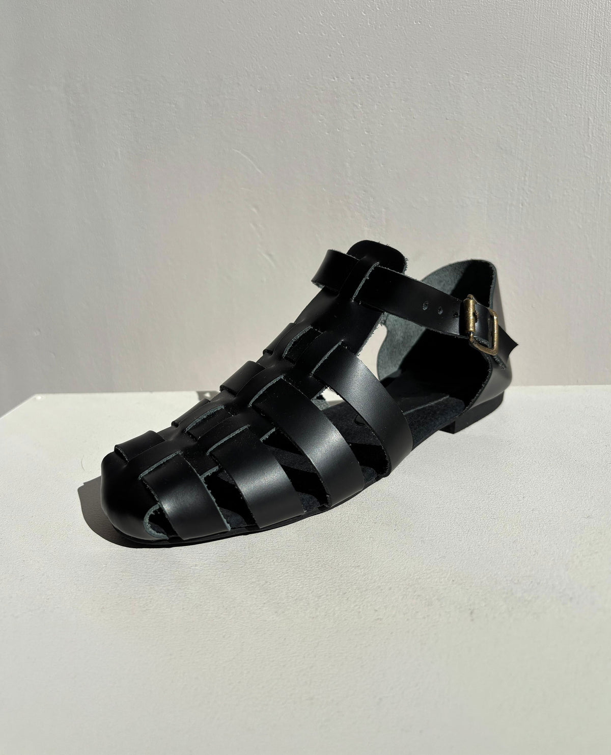 Birdy | Woven Leather Sandal | Black